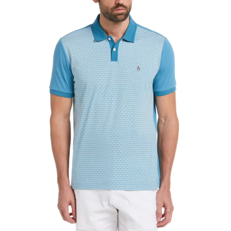 Cotton Jersey Geo Print Front Polo sold by Original Penguin