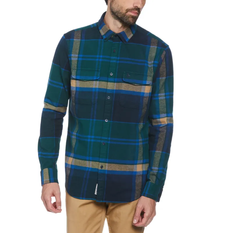 Heavy Plaid Flannel Shirt made by Original Penguin