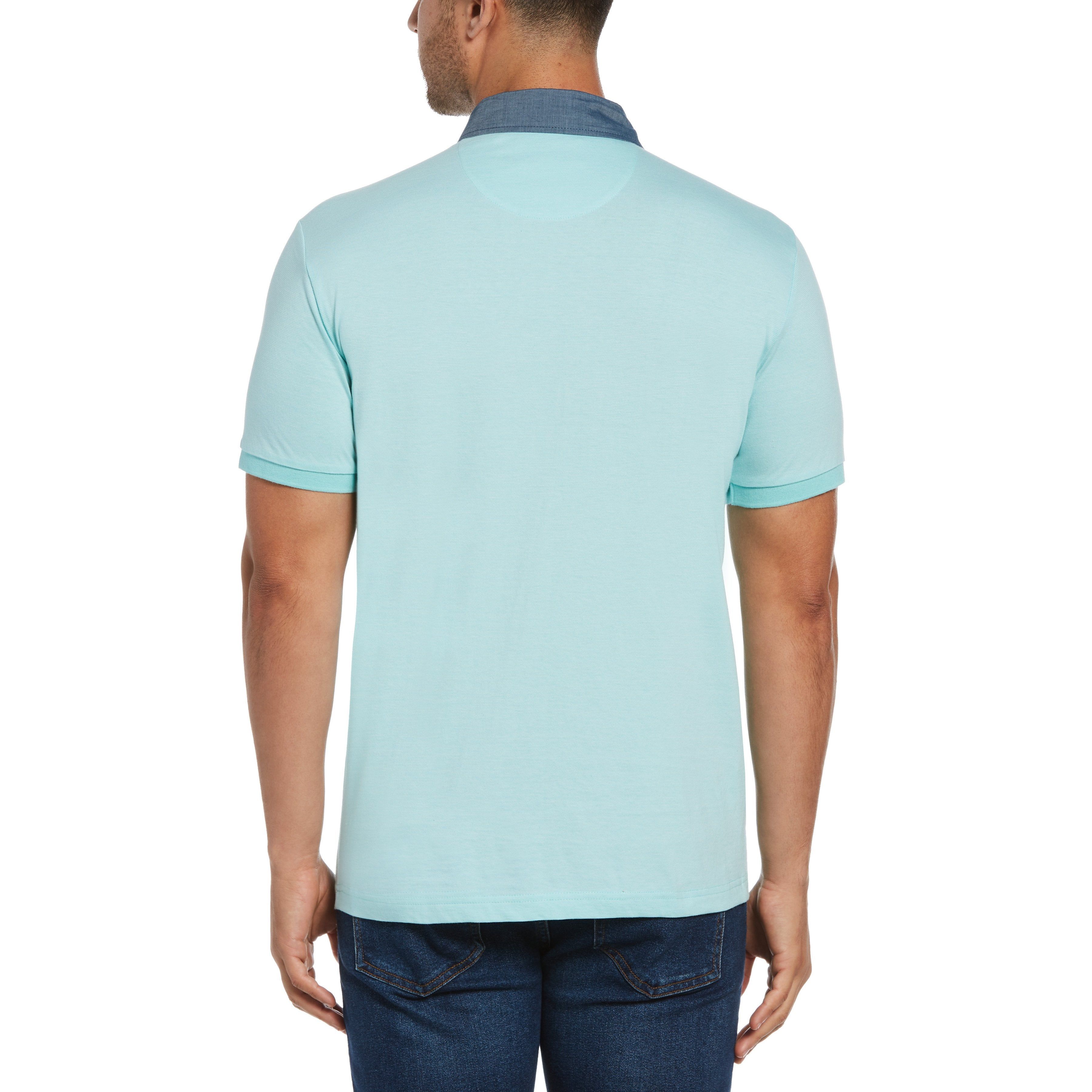 Feeder Stripe Chambray Collar Polo sold by Original Penguin product image thumbnail 2