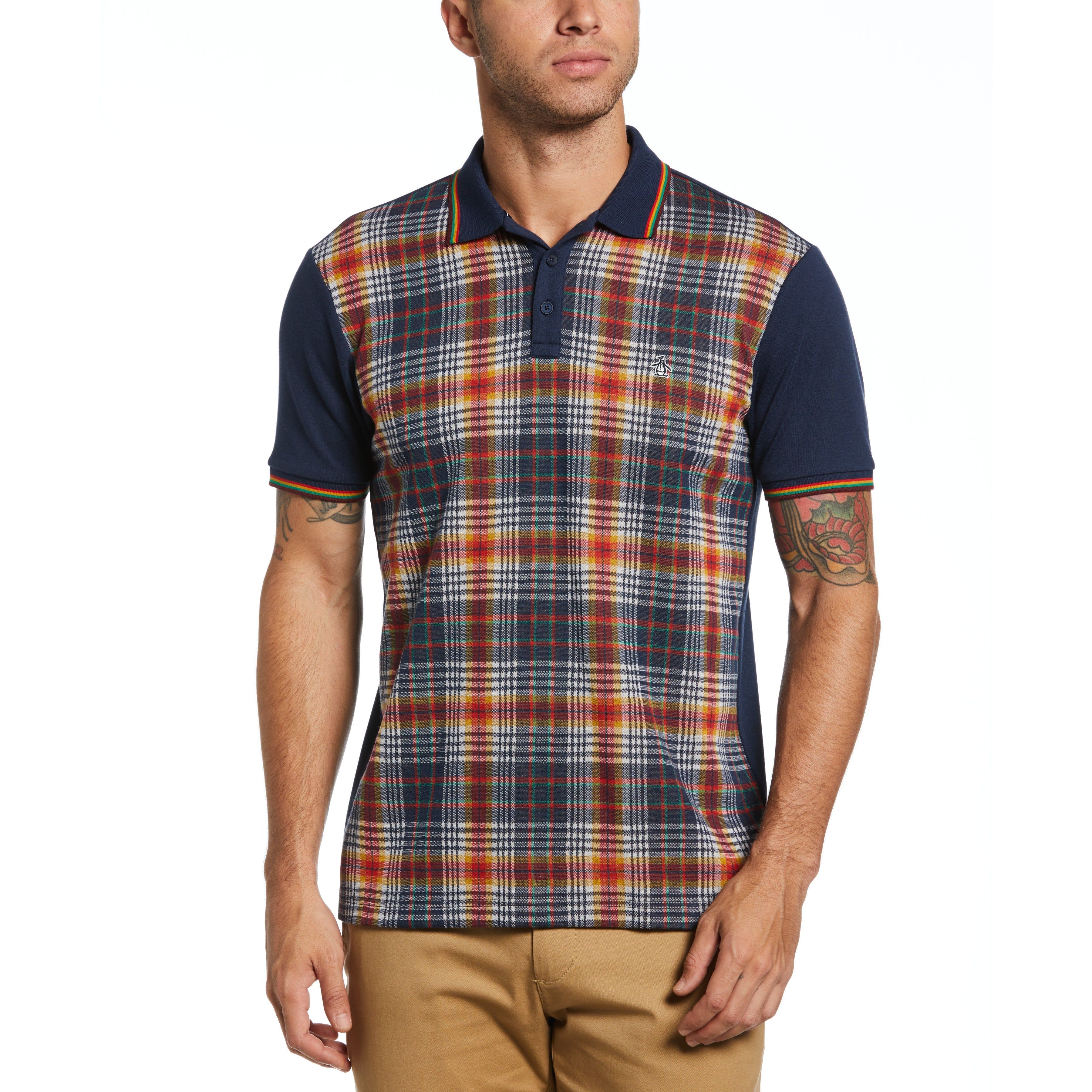 Plaid Chest Polo sold by Original Penguin