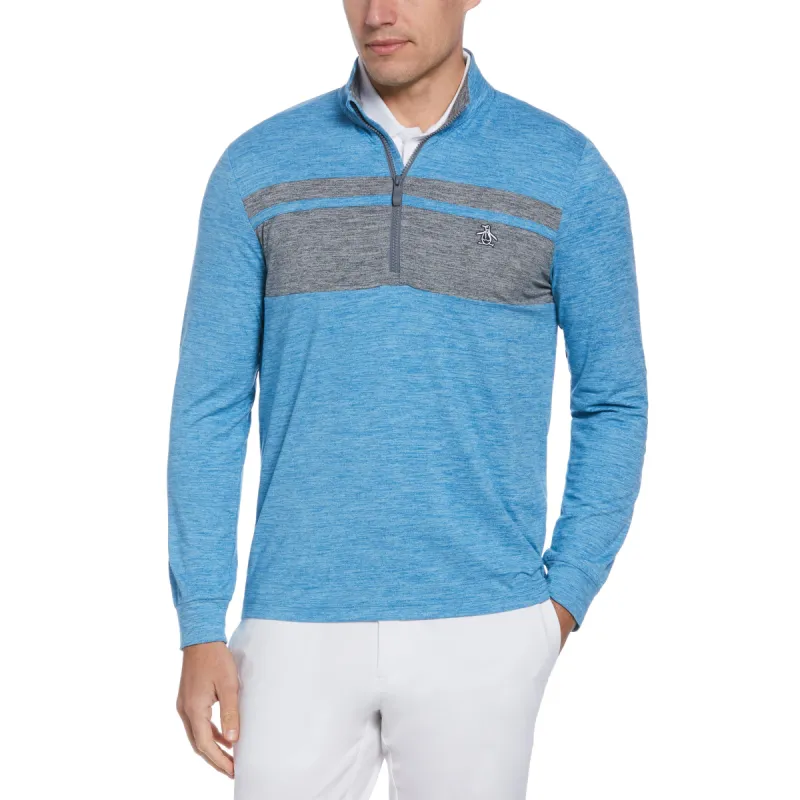 Color Block Quarter Zip Long Sleeve Golf Jumper sold by Original Penguin