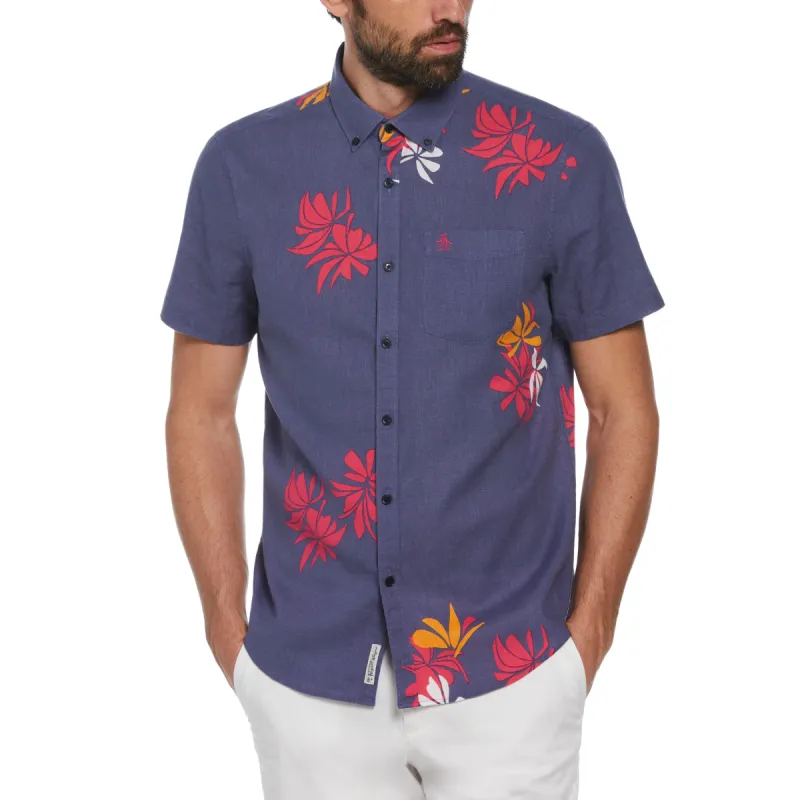Linen Cotton Contrast Floral Print Shirt sold by Original Penguin