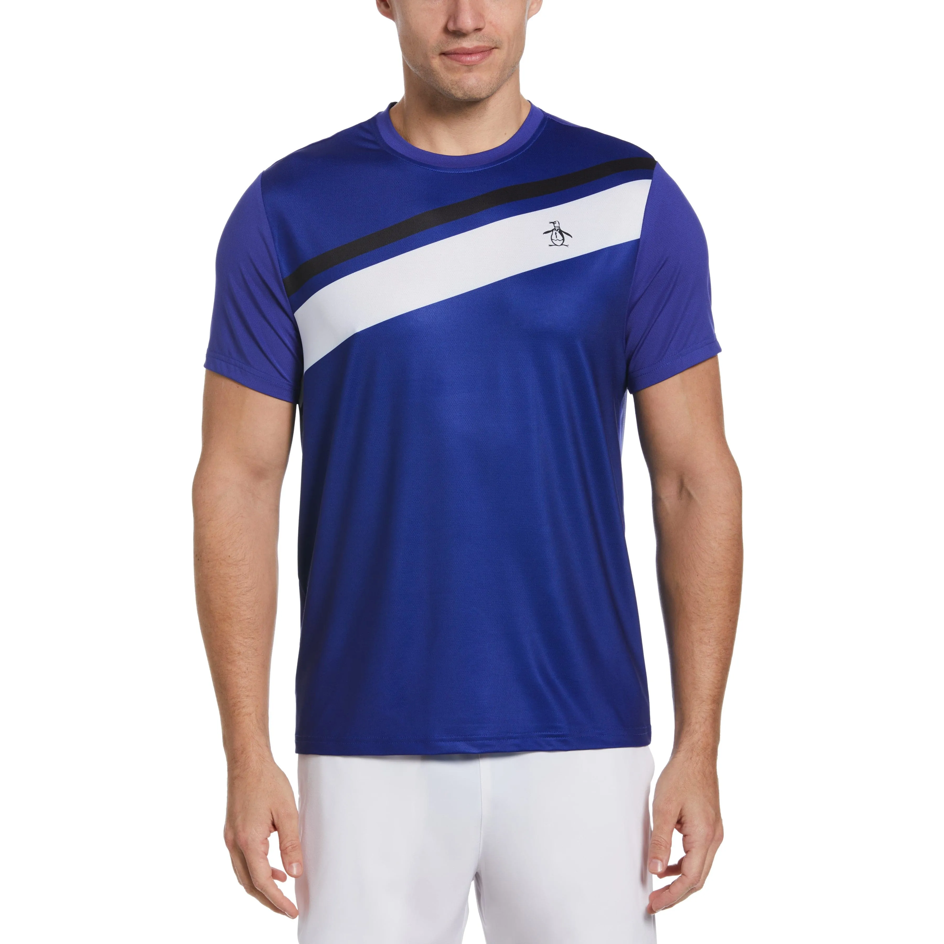 Performance Color Block Print Tennis Tee sold by Original Penguin