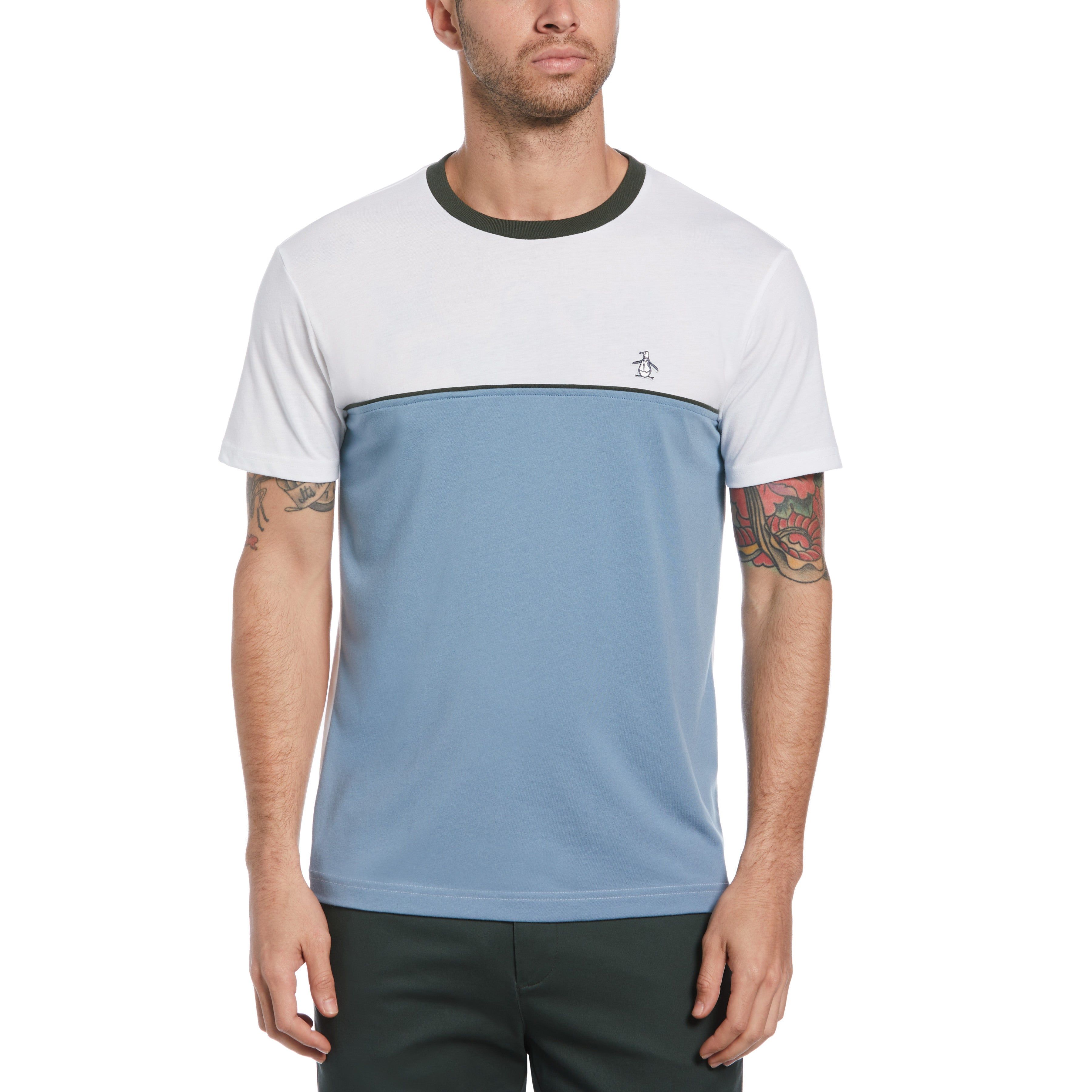 Color Block Tee with Piping sold by Original Penguin