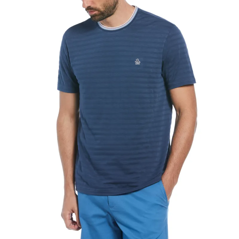 Cotton Jacquard Solid Tipping Tee sold by Original Penguin