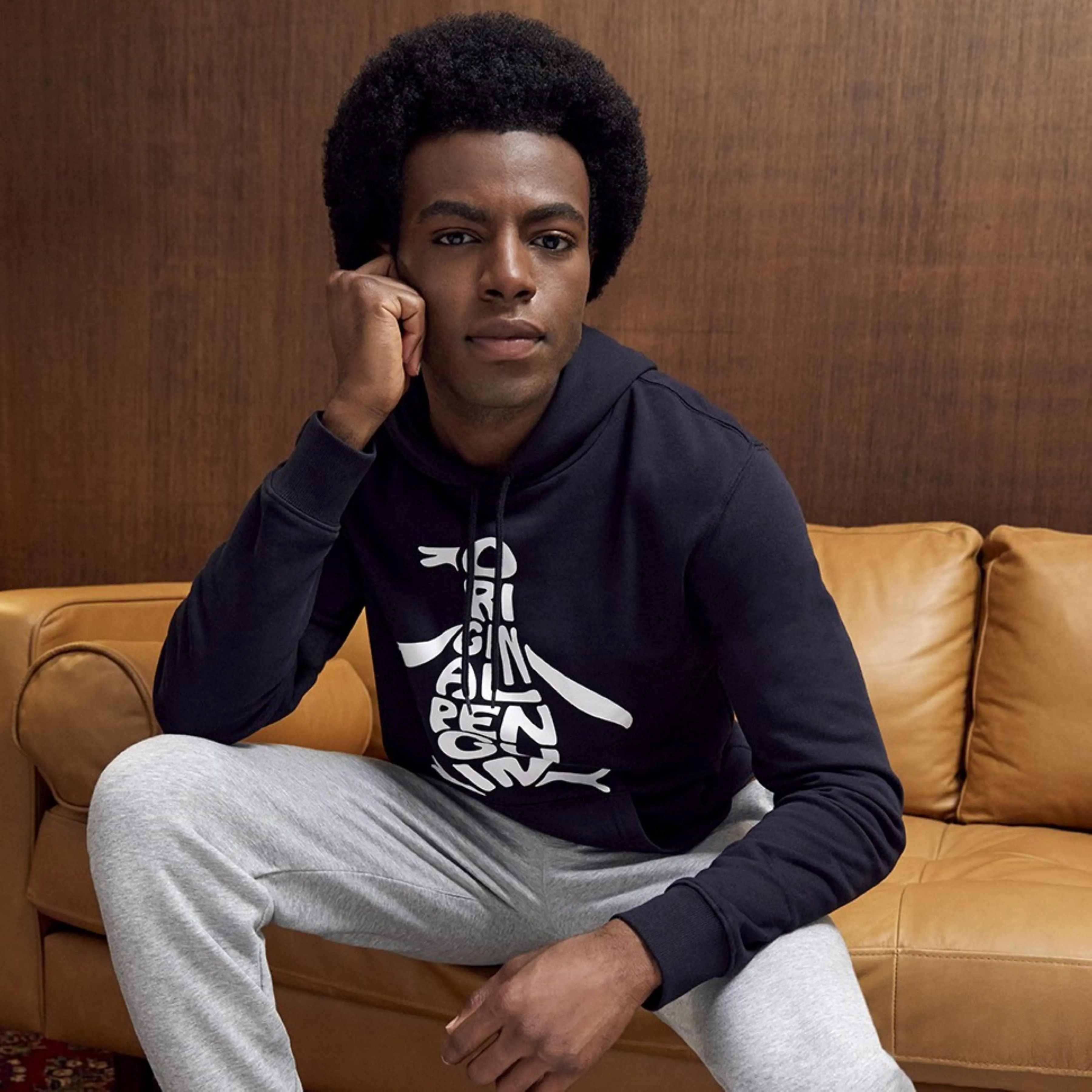 Pete Logo Fleece Hoodie sold by Original Penguin product image thumbnail 2