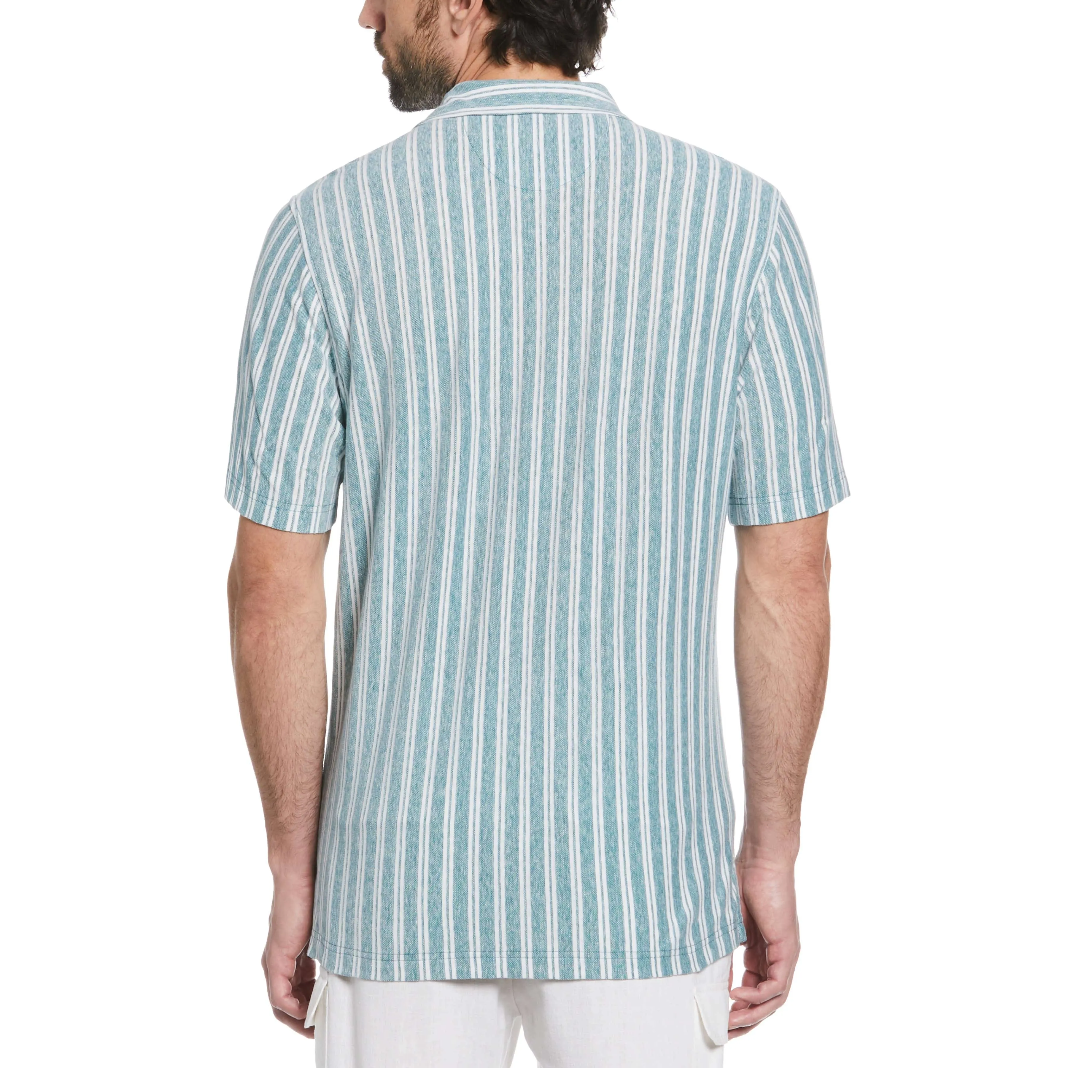 Linen Blend Striped Pique Shirt sold by Original Penguin product image thumbnail 2