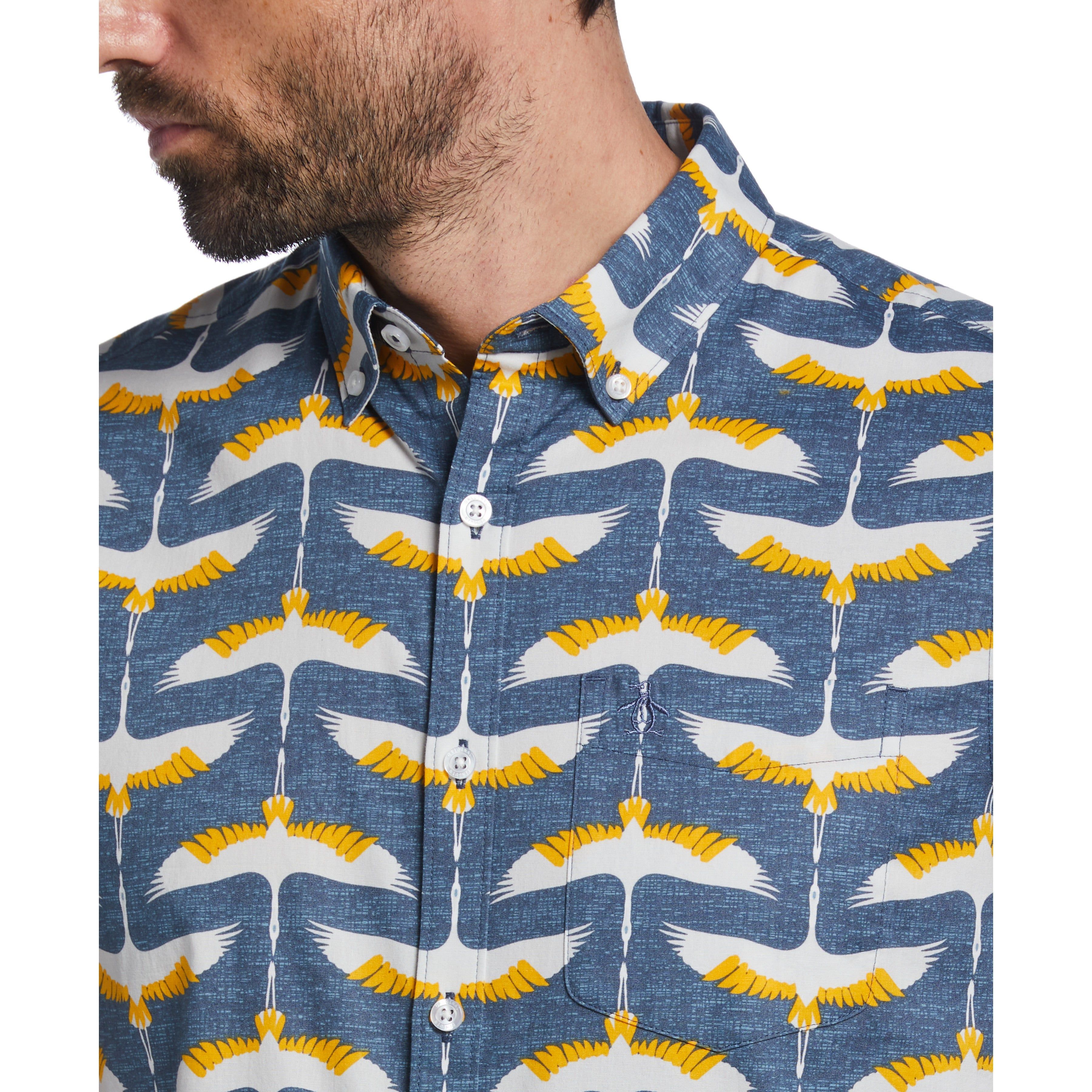 Woven Geometric Print Poplin Shirt sold by Original Penguin product image thumbnail 3