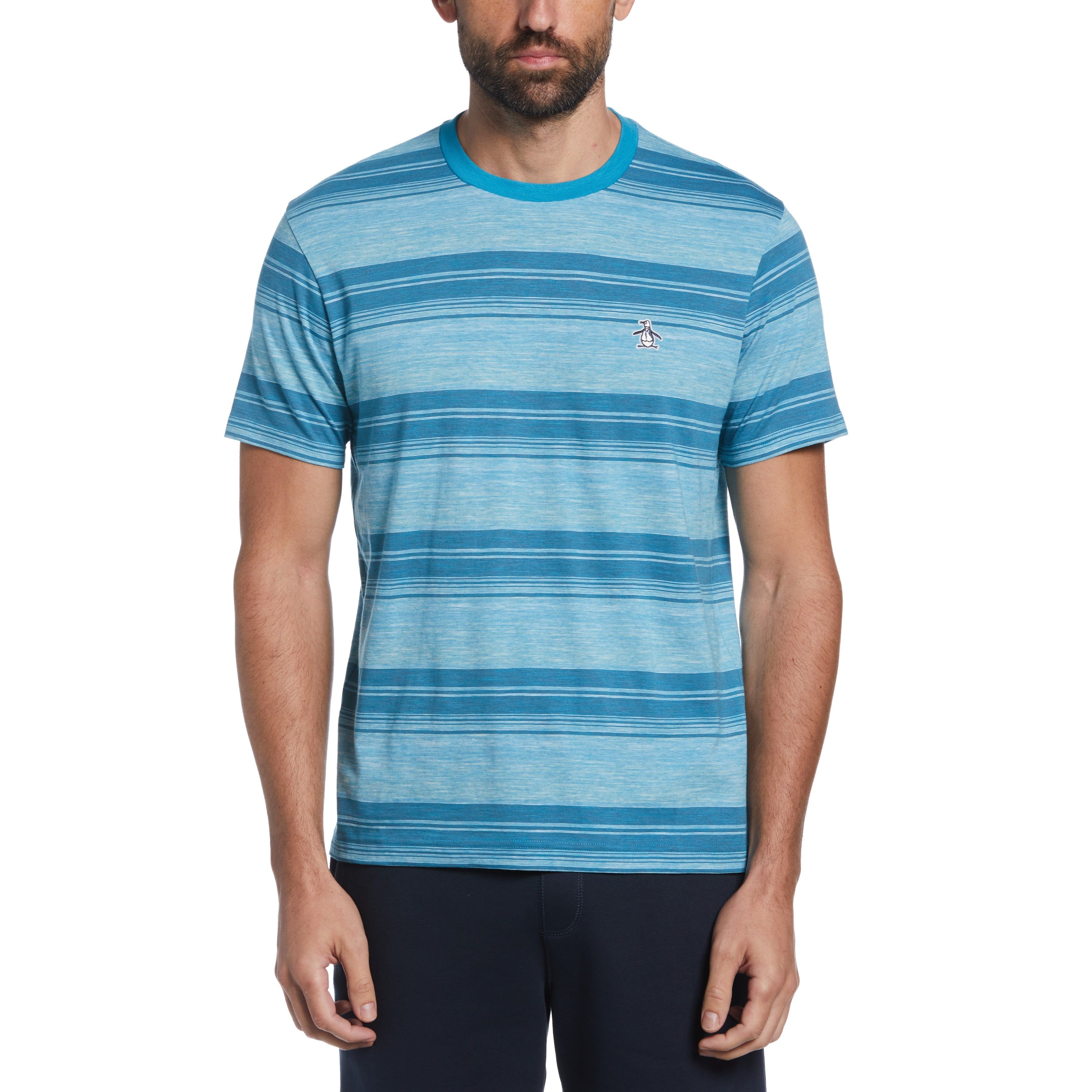 Slub Engineered Stripe Tee sold by Original Penguin