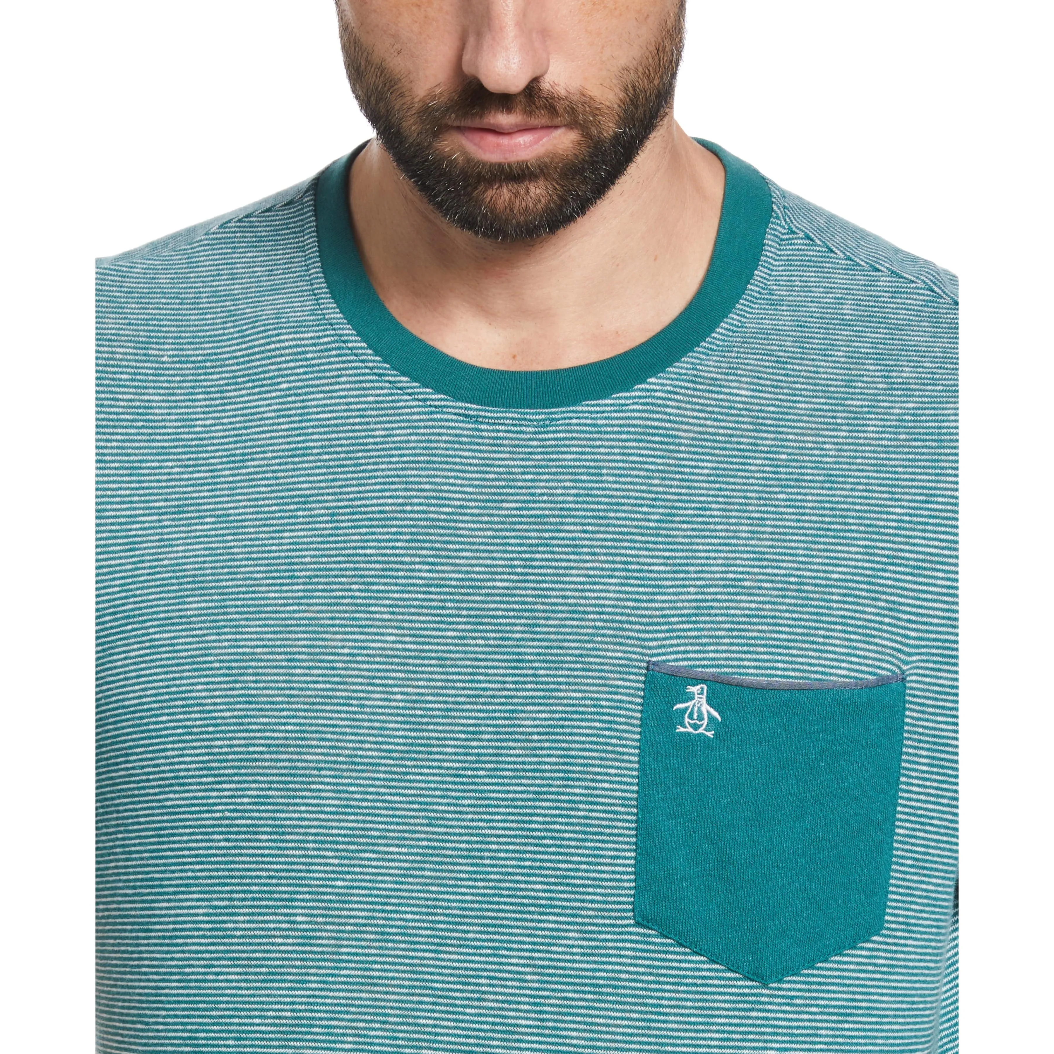 Linen Blend Striped Tee sold by Original Penguin product image thumbnail 3