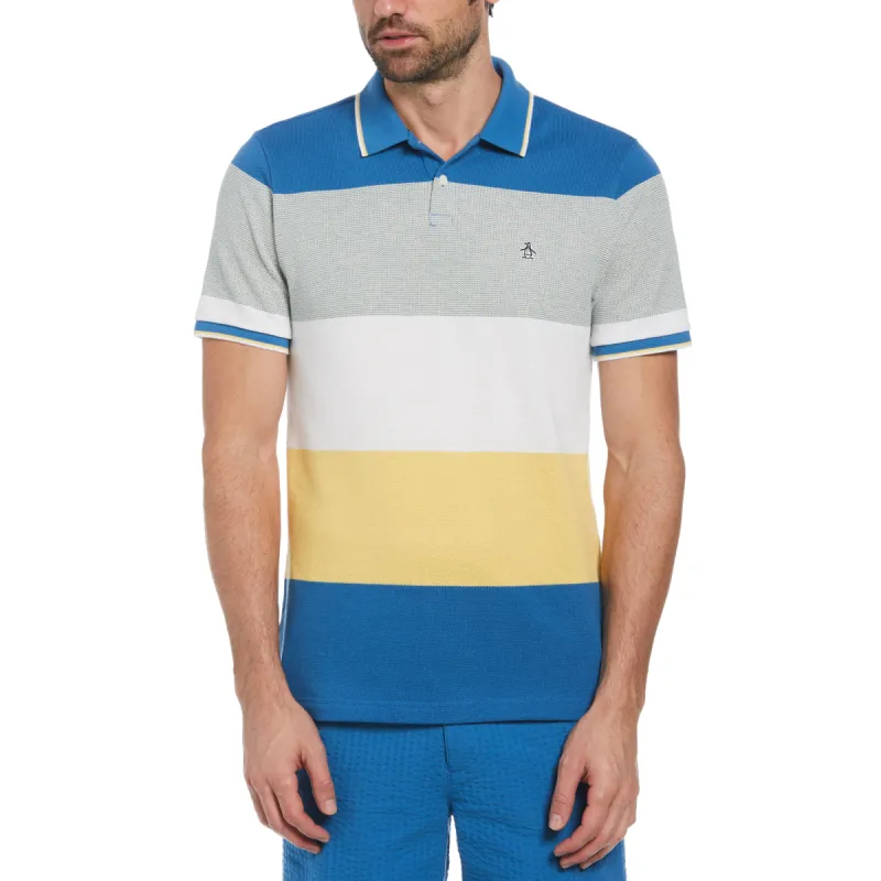 Pique Color Block Stripe Pattern Polo sold by Original Penguin