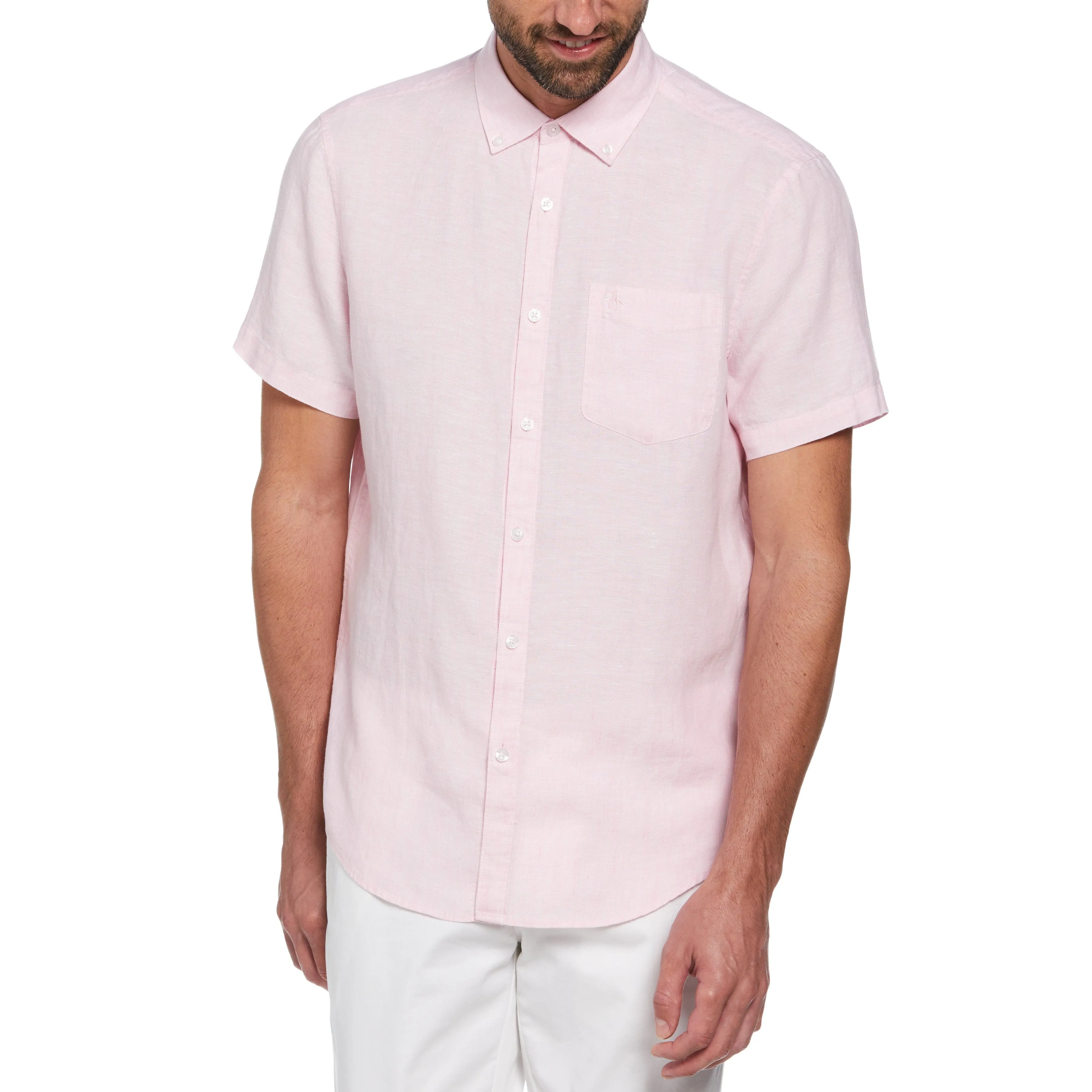 Short Sleeve Washed Linen Shirt sold by Original Penguin