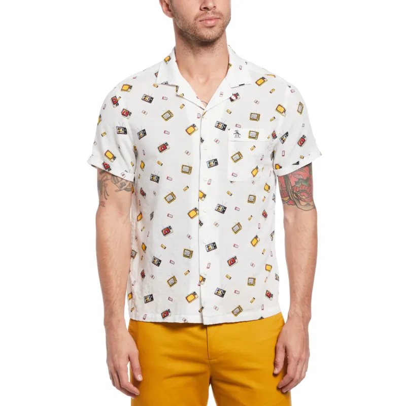 Printed Poplin Shirt sold by Original Penguin