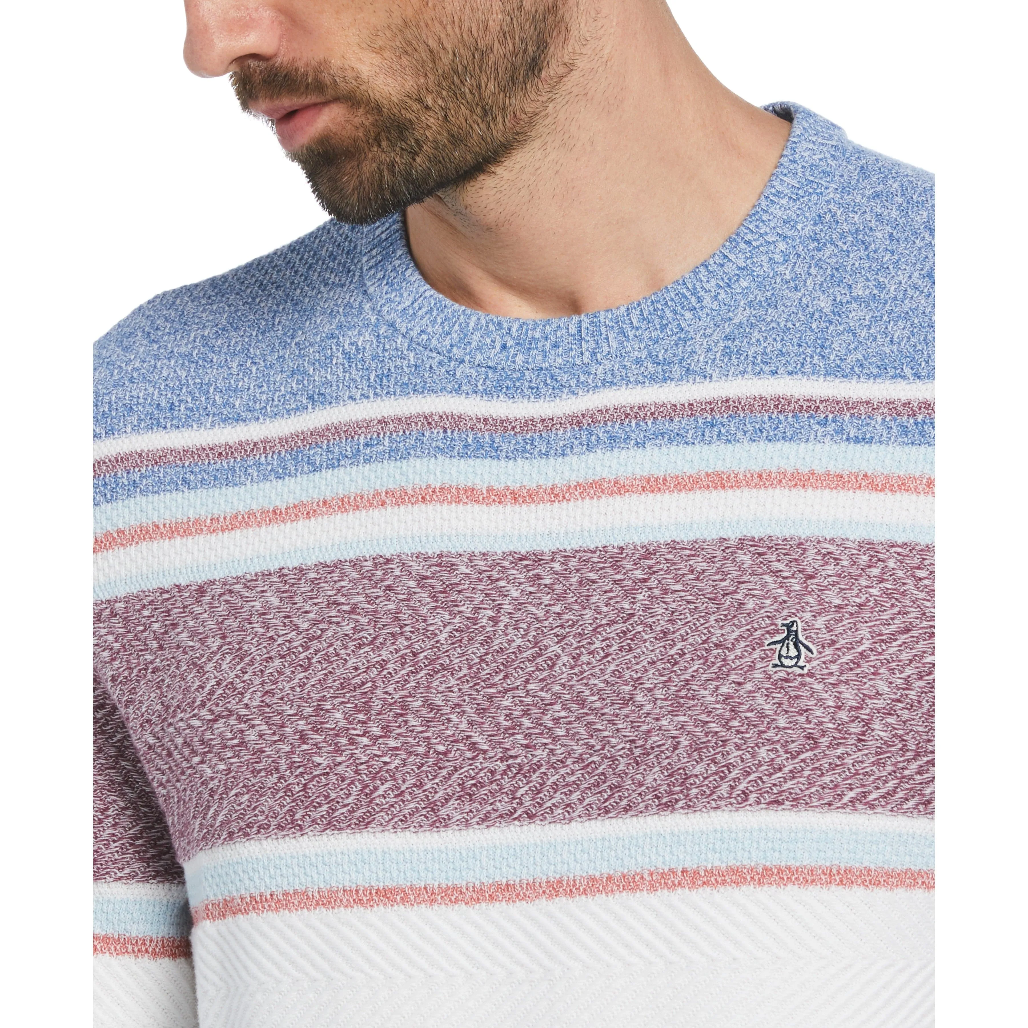 Novelty Stripe Crew Neck Sweater sold by Original Penguin product image thumbnail 3