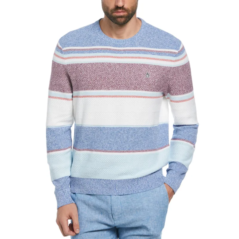 Novelty Stripe Crew Neck Sweater sold by Original Penguin