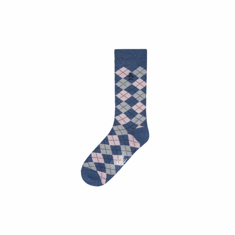 Dress Light Grey Emberley Argyle Print Sock sold by Original Penguin
