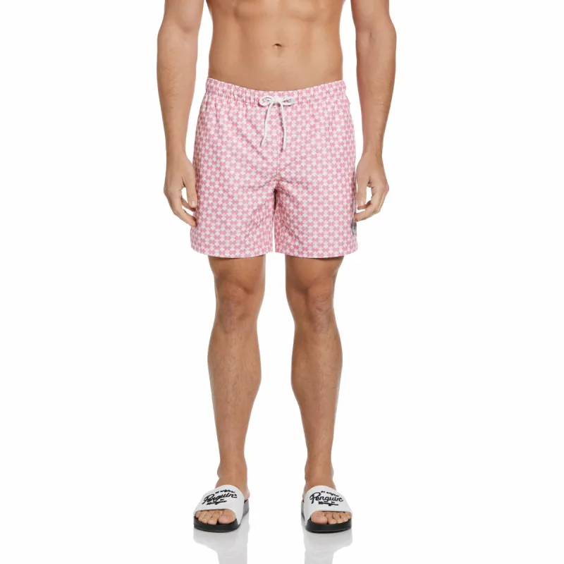 All Over Fan Print Swim Short sold by Original Penguin