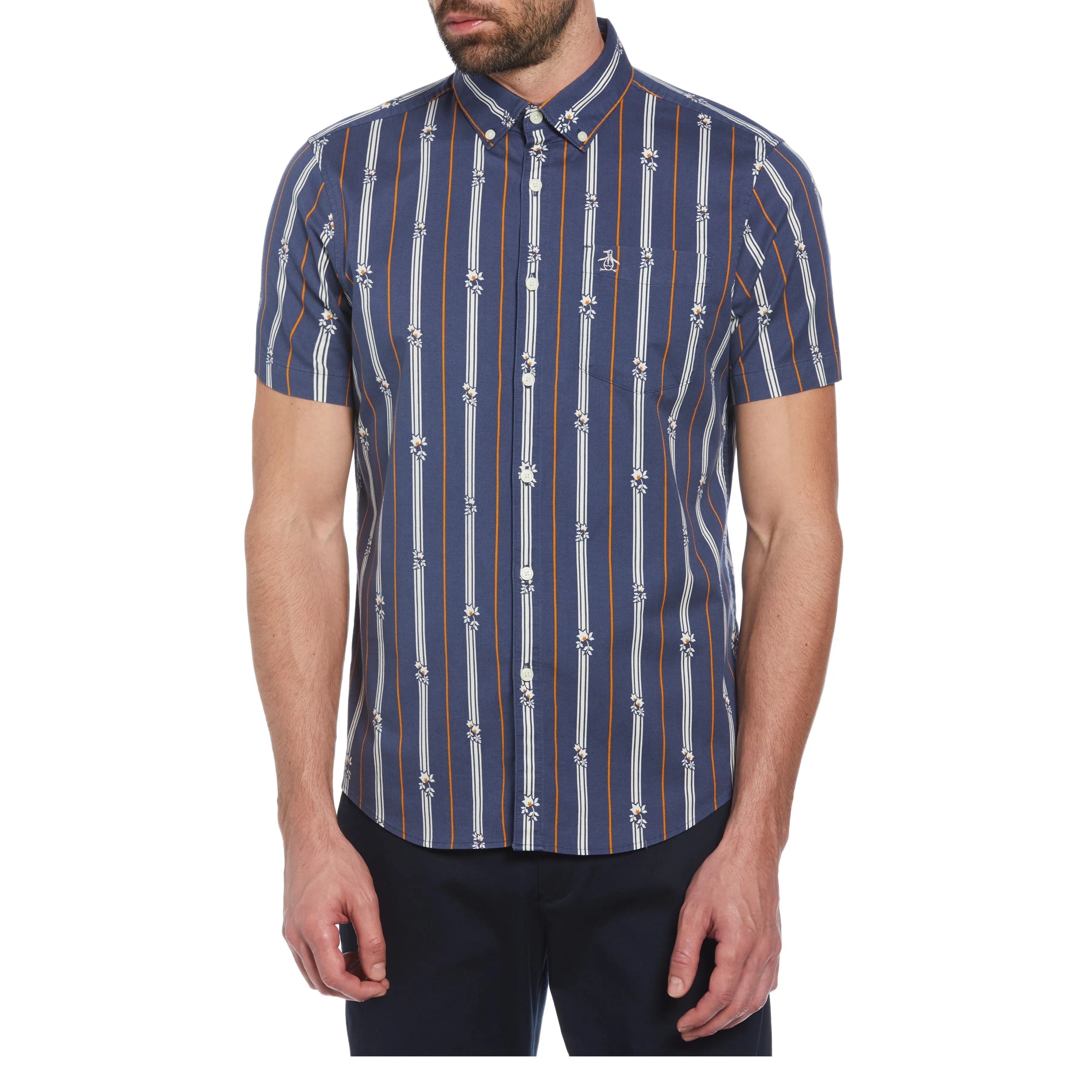 EcoVero™ Blend Vertical Stripe Shirt sold by Original Penguin