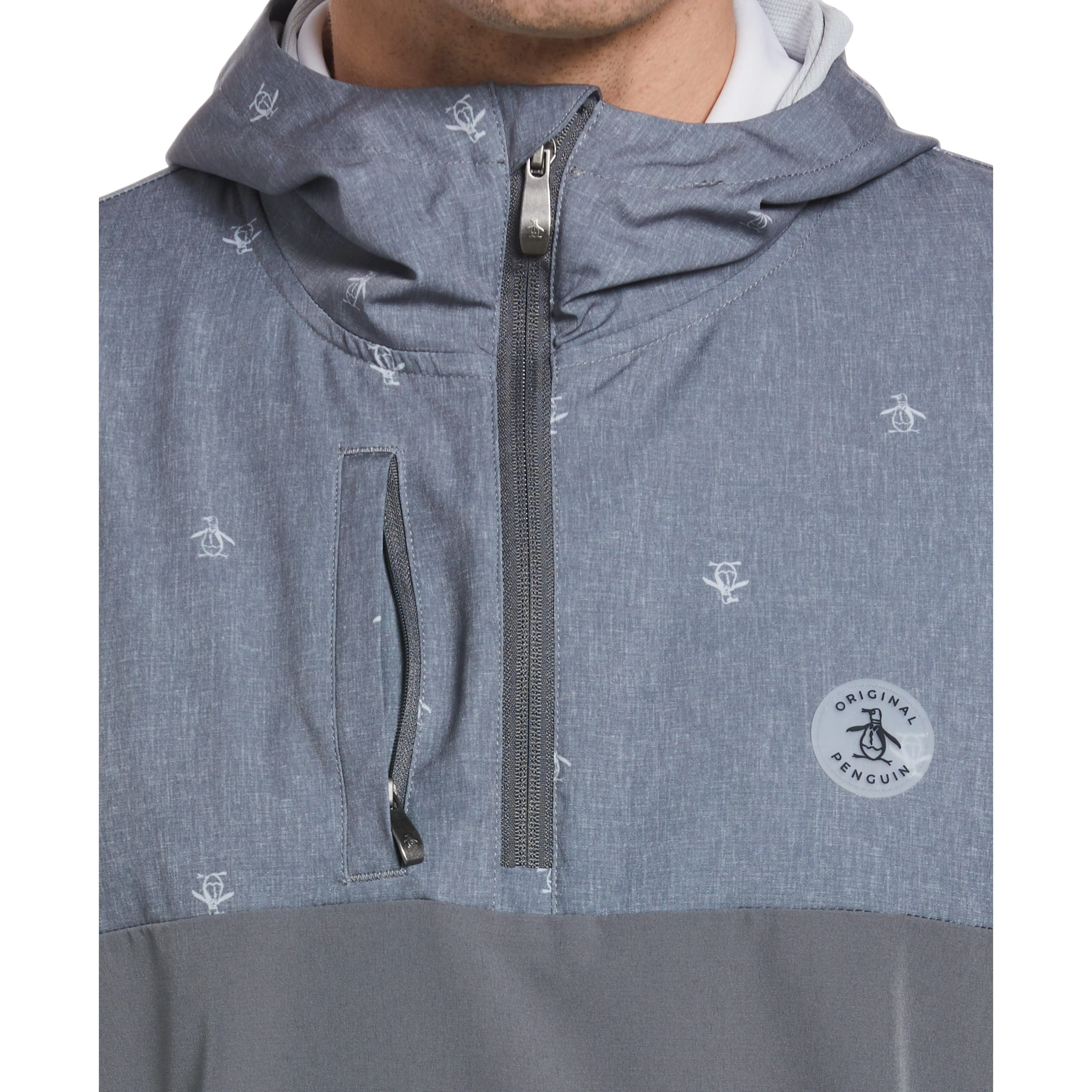 1/4 Zip Printed Pete Wind Hoodie sold by Original Penguin product image thumbnail 3