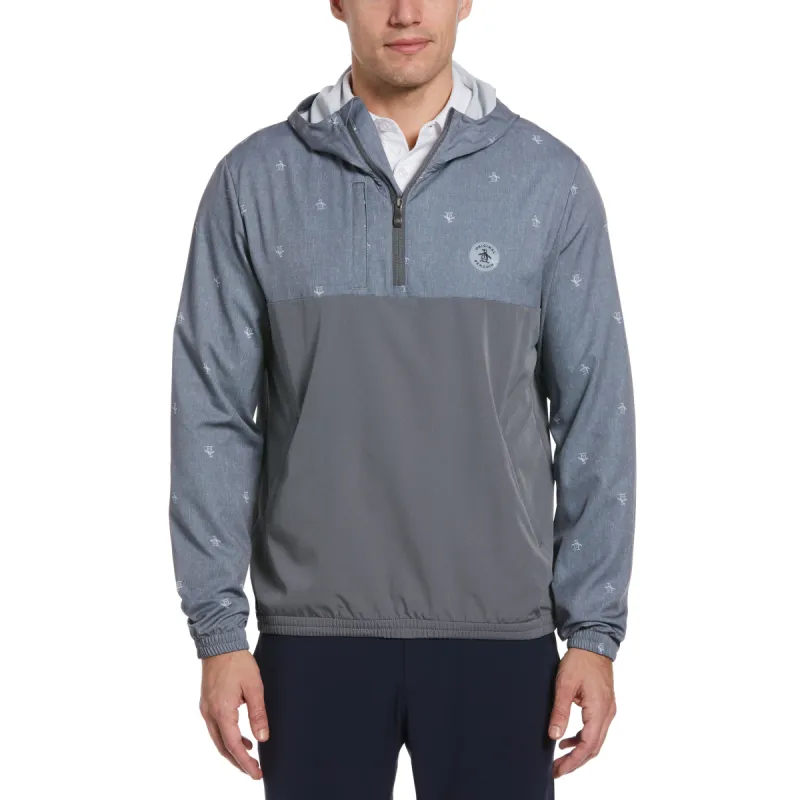 1/4 Zip Printed Pete Wind Hoodie sold by Original Penguin