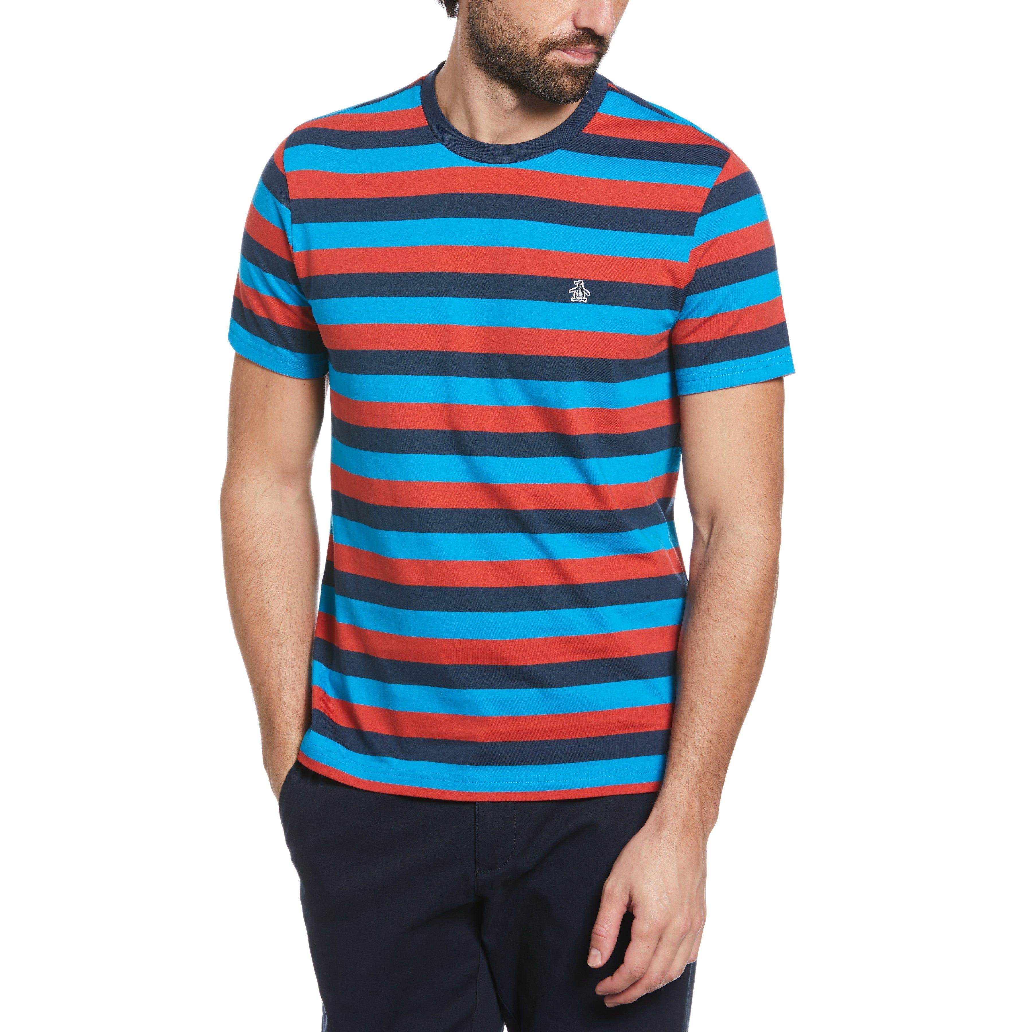 All Over Stripe Short Sleeve Tee sold by Original Penguin