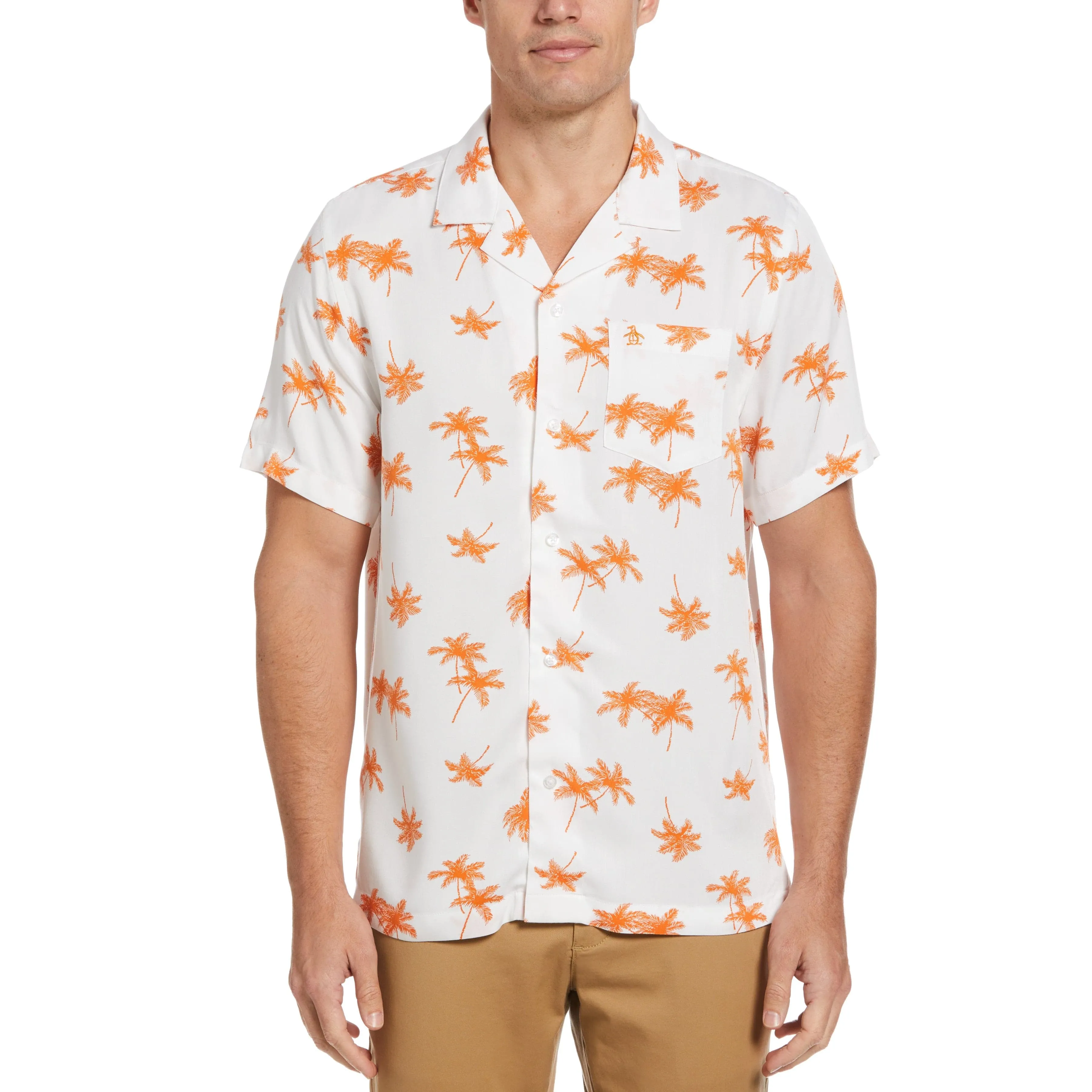 Palm Print Camp Collar Shirt sold by Original Penguin