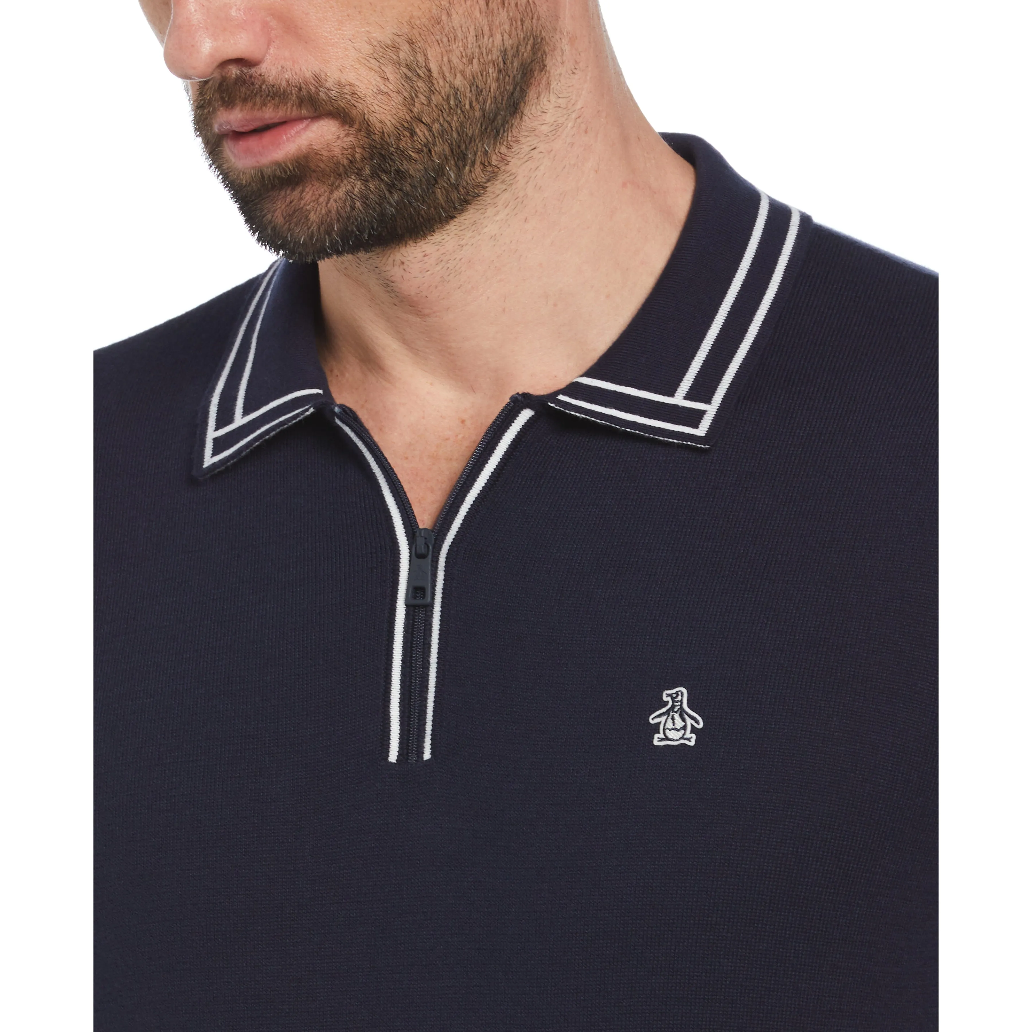 1/4 Zip Cotton Sweater Polo sold by Original Penguin product image thumbnail 3