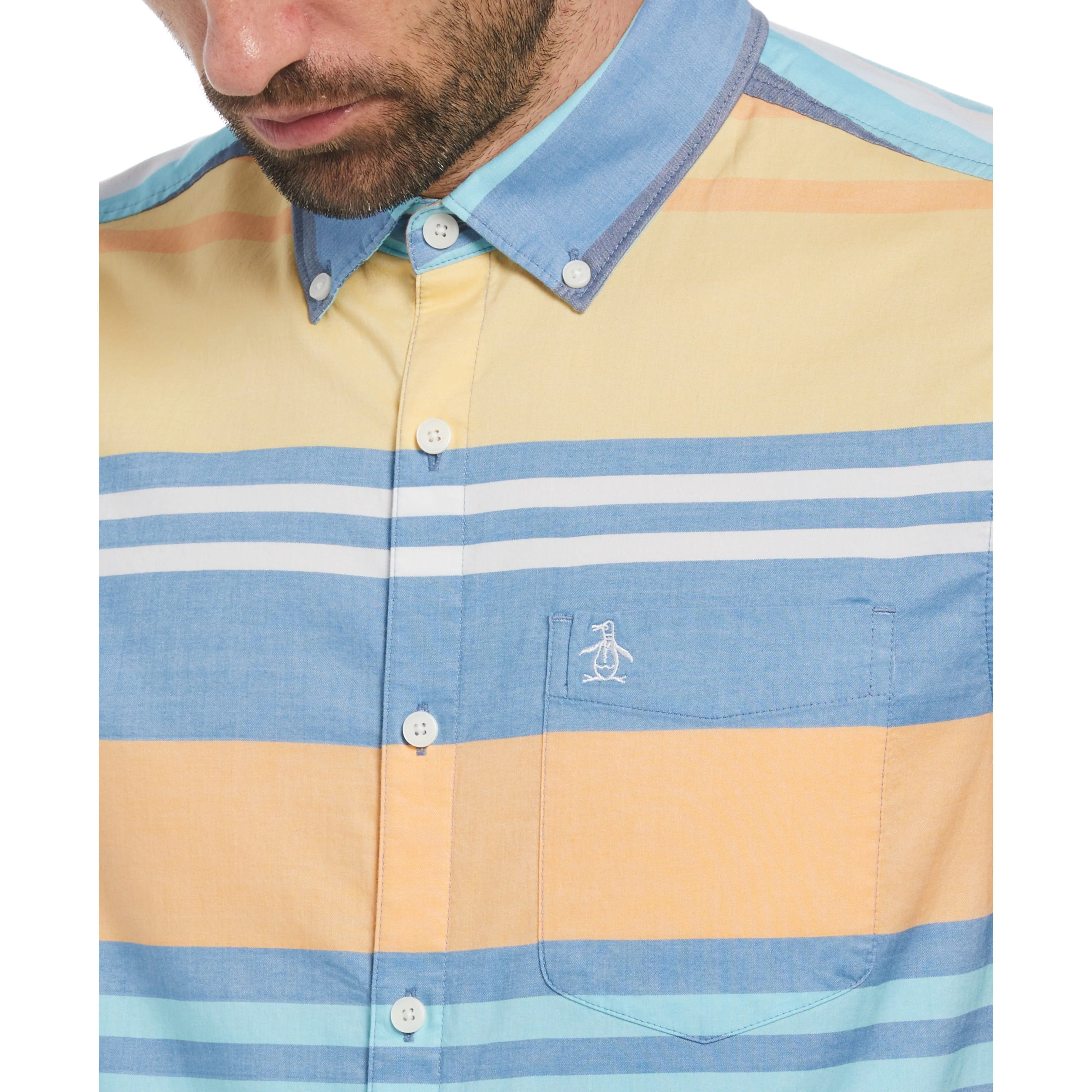 Cotton Twill Multi Color Stripe Shirt sold by Original Penguin product image thumbnail 3