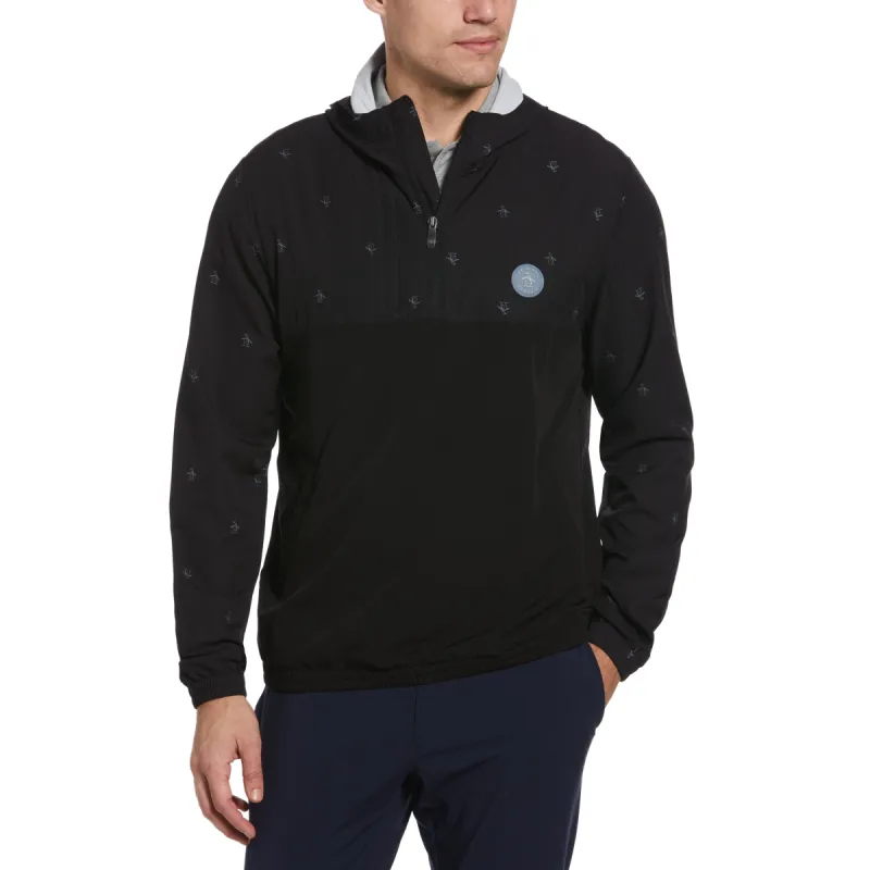 1/4 Zip Printed Pete Wind Hoodie sold by Original Penguin