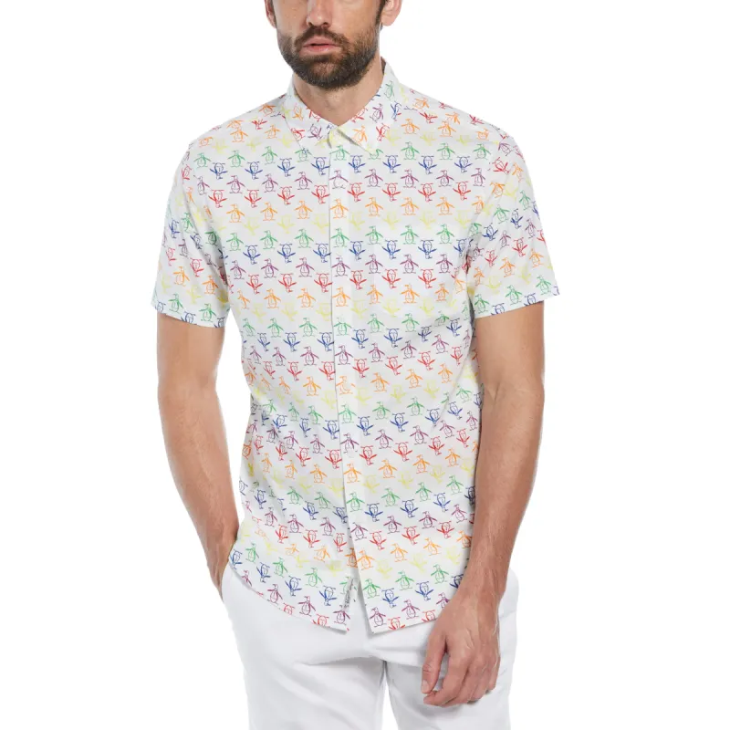 Pride Rainbow Pete Print Shirt sold by Original Penguin