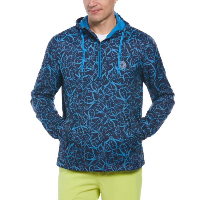 Quarter Zip Penguin Print Golf Windbreaker Jacket sold by Original Penguin