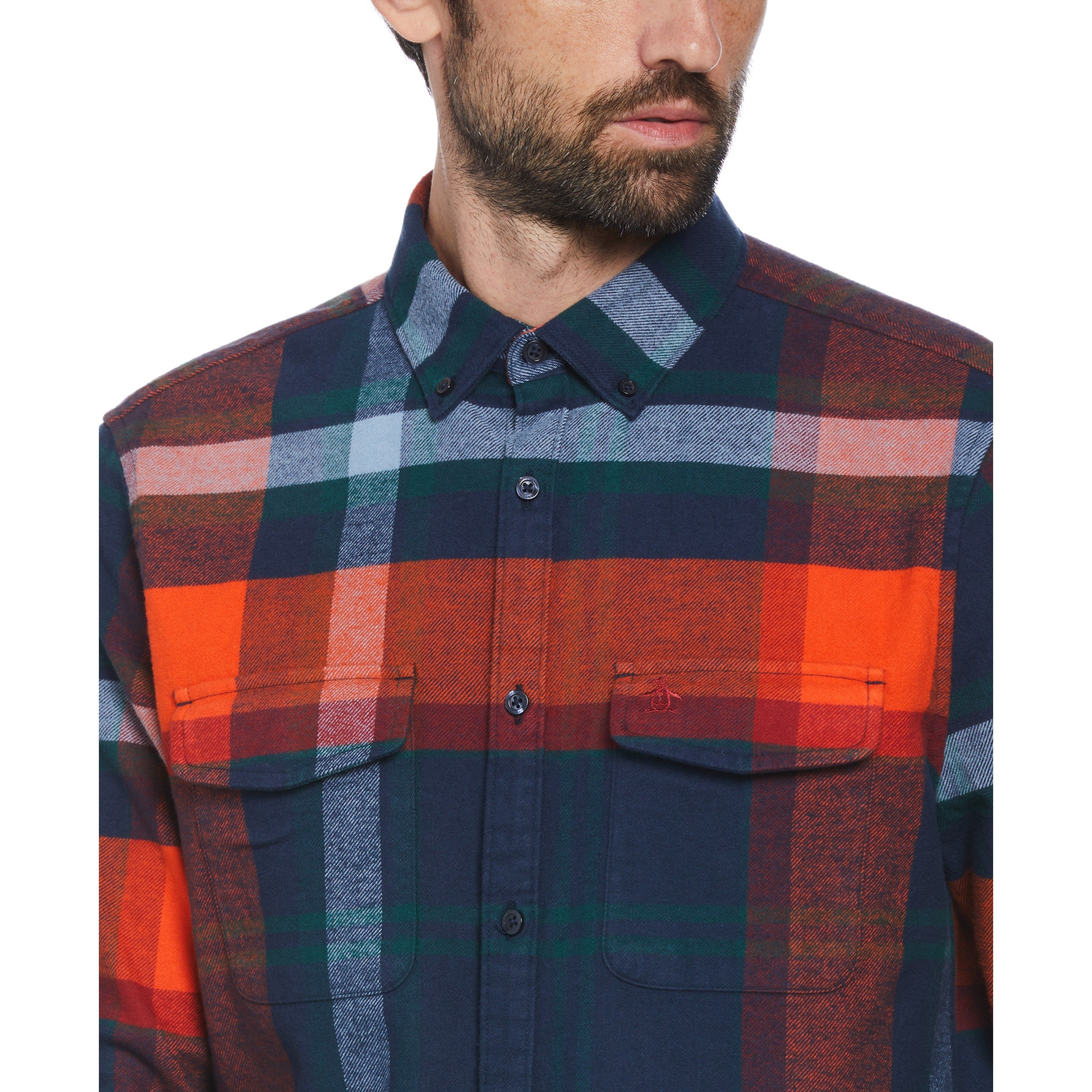 Heavy Plaid Flannel Shirt sold by Original Penguin product image thumbnail 4