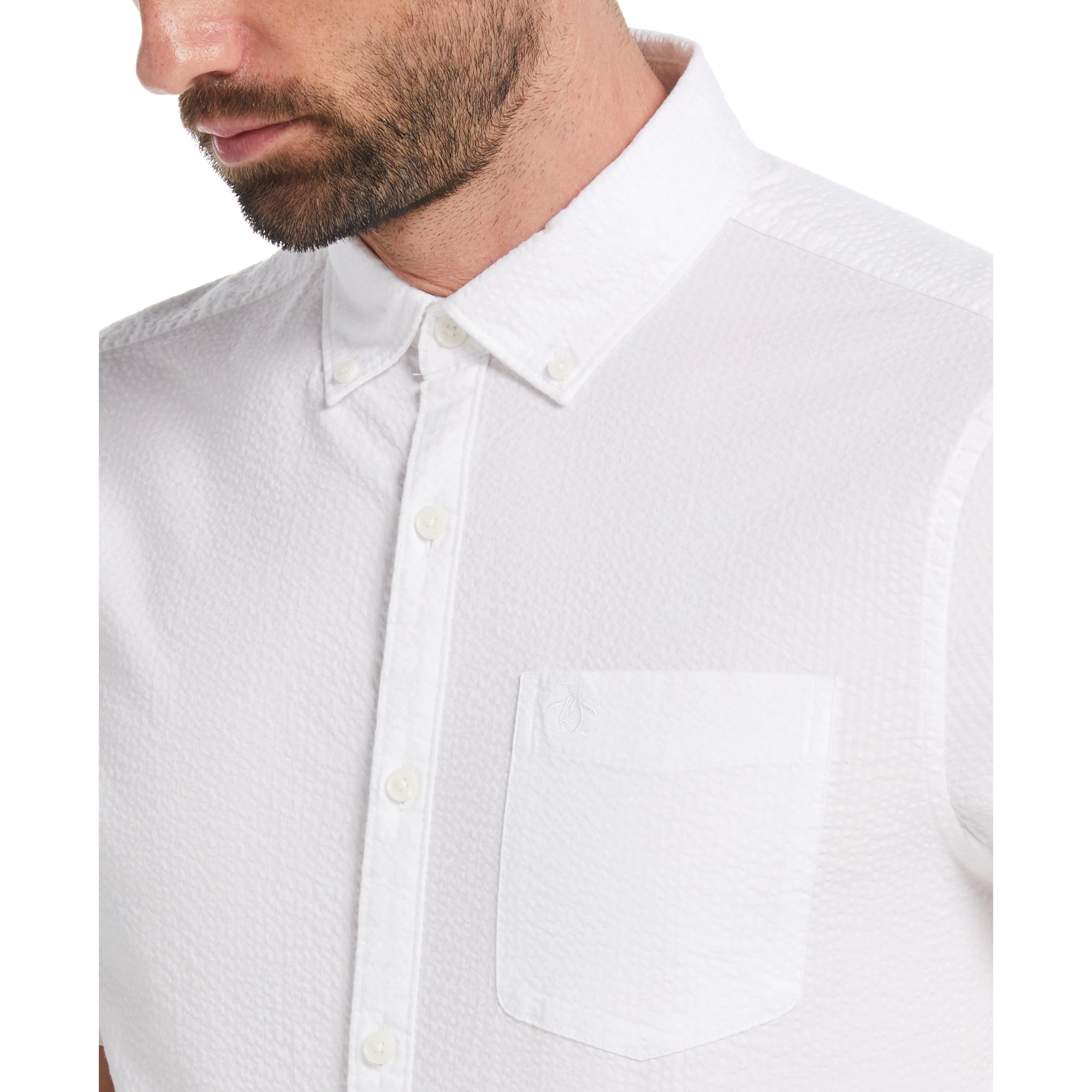 Seersucker Solid Color Shirt sold by Original Penguin product image thumbnail 3