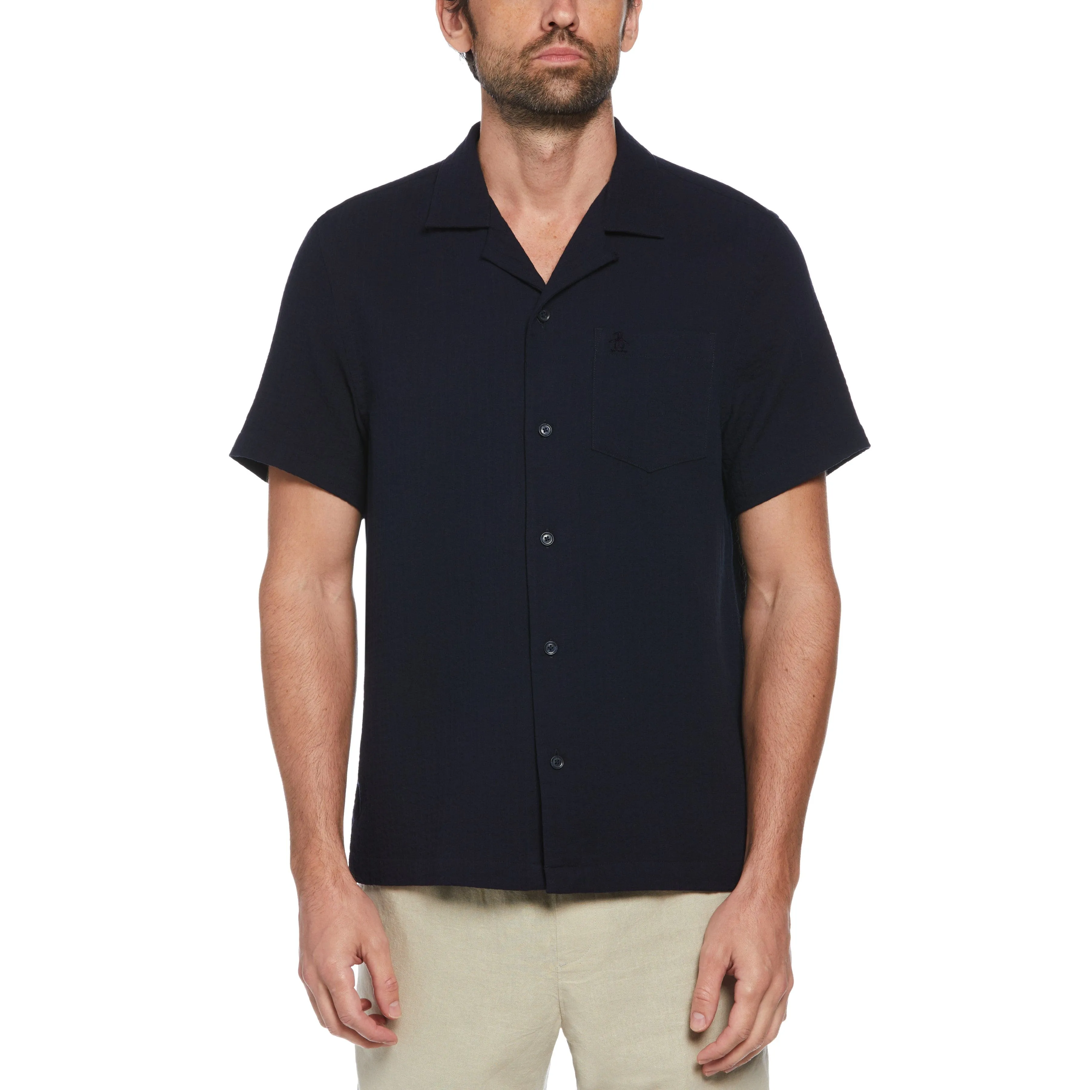 Cotton Gauze Camp Collar Shirt sold by Original Penguin