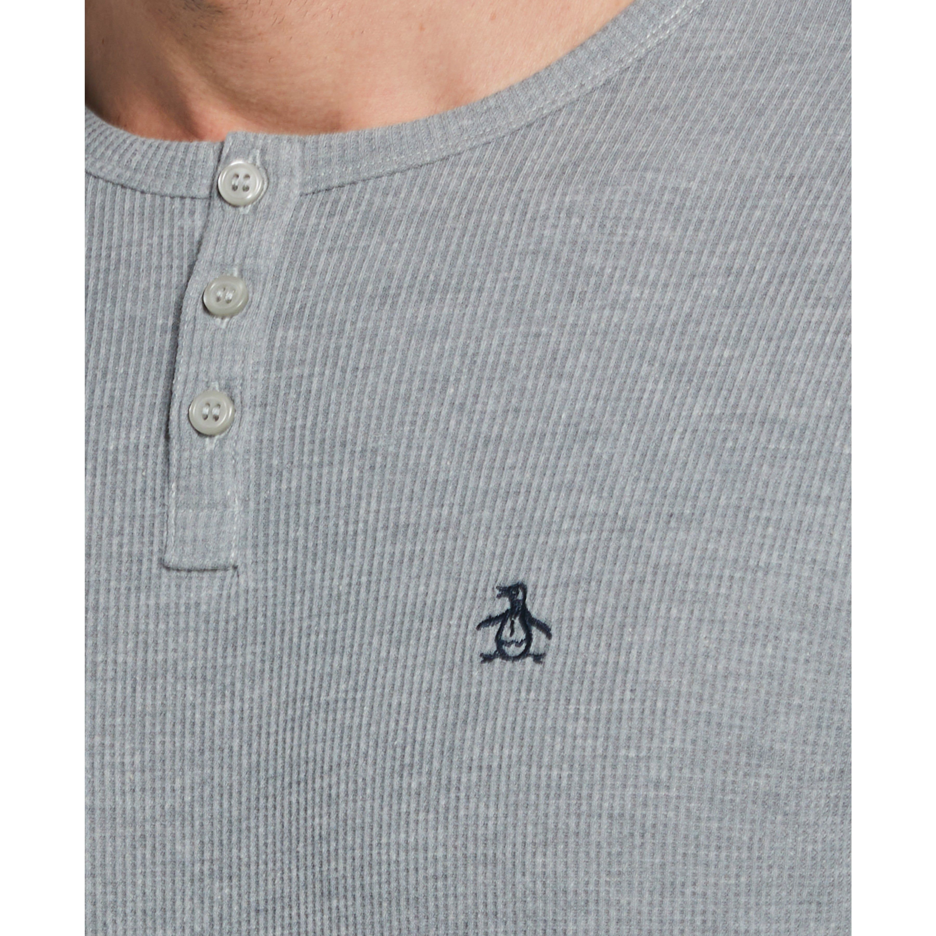 Long Sleeve Waffle Henley Shirt sold by Original Penguin product image thumbnail 3
