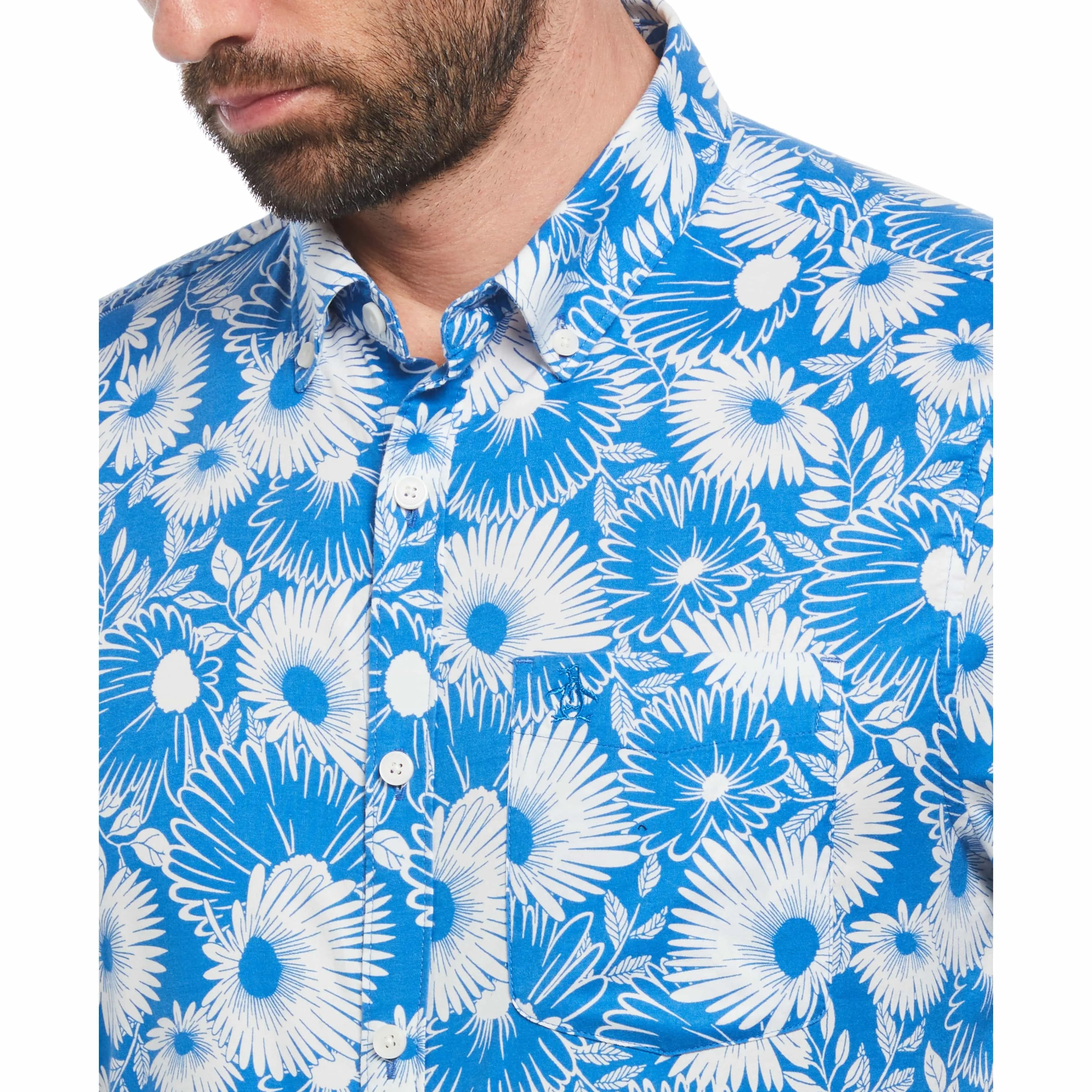 EcoVero Floral Print Button-Down Shirt sold by Original Penguin product image thumbnail 3