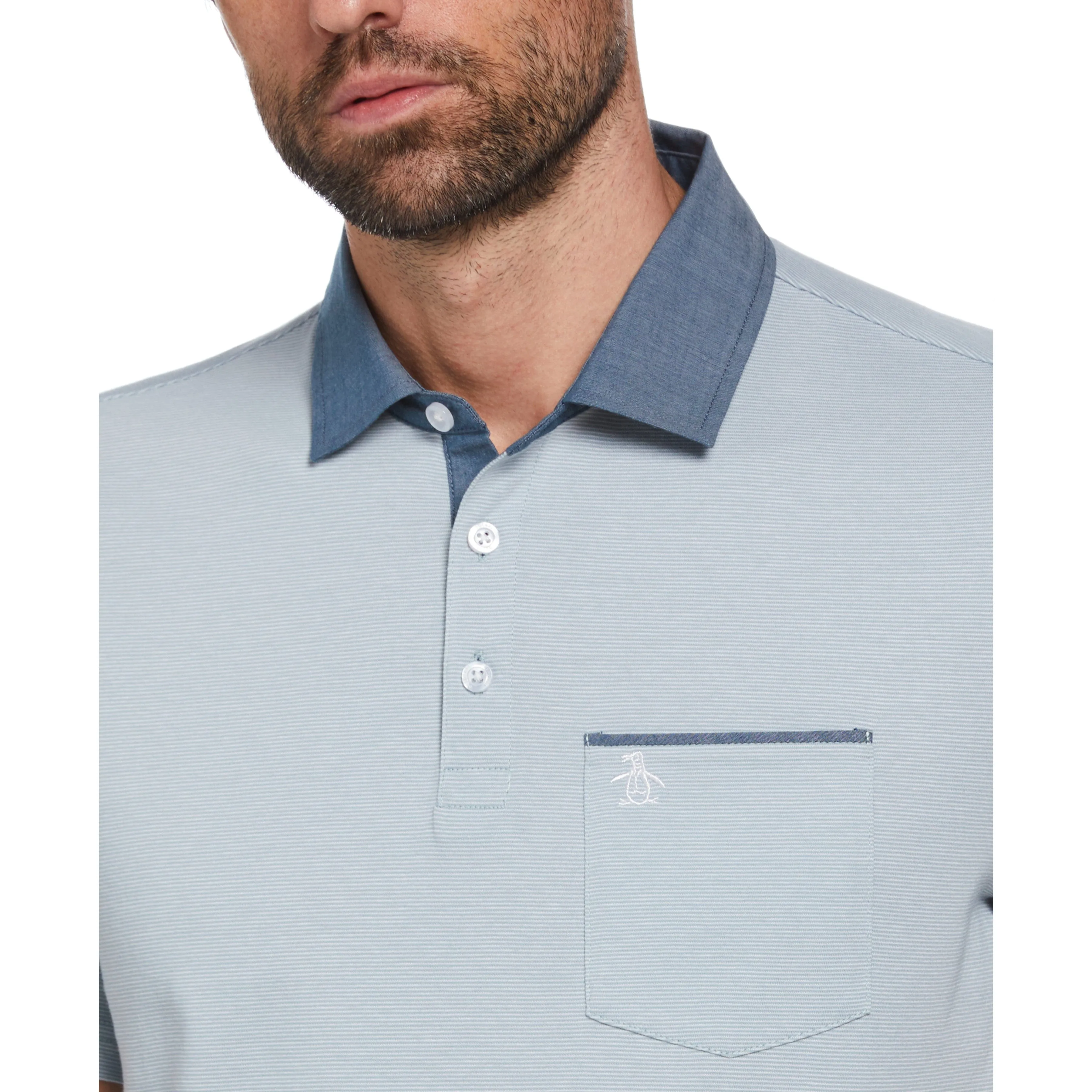 Chambray Stripe Polo sold by Original Penguin product image thumbnail 3