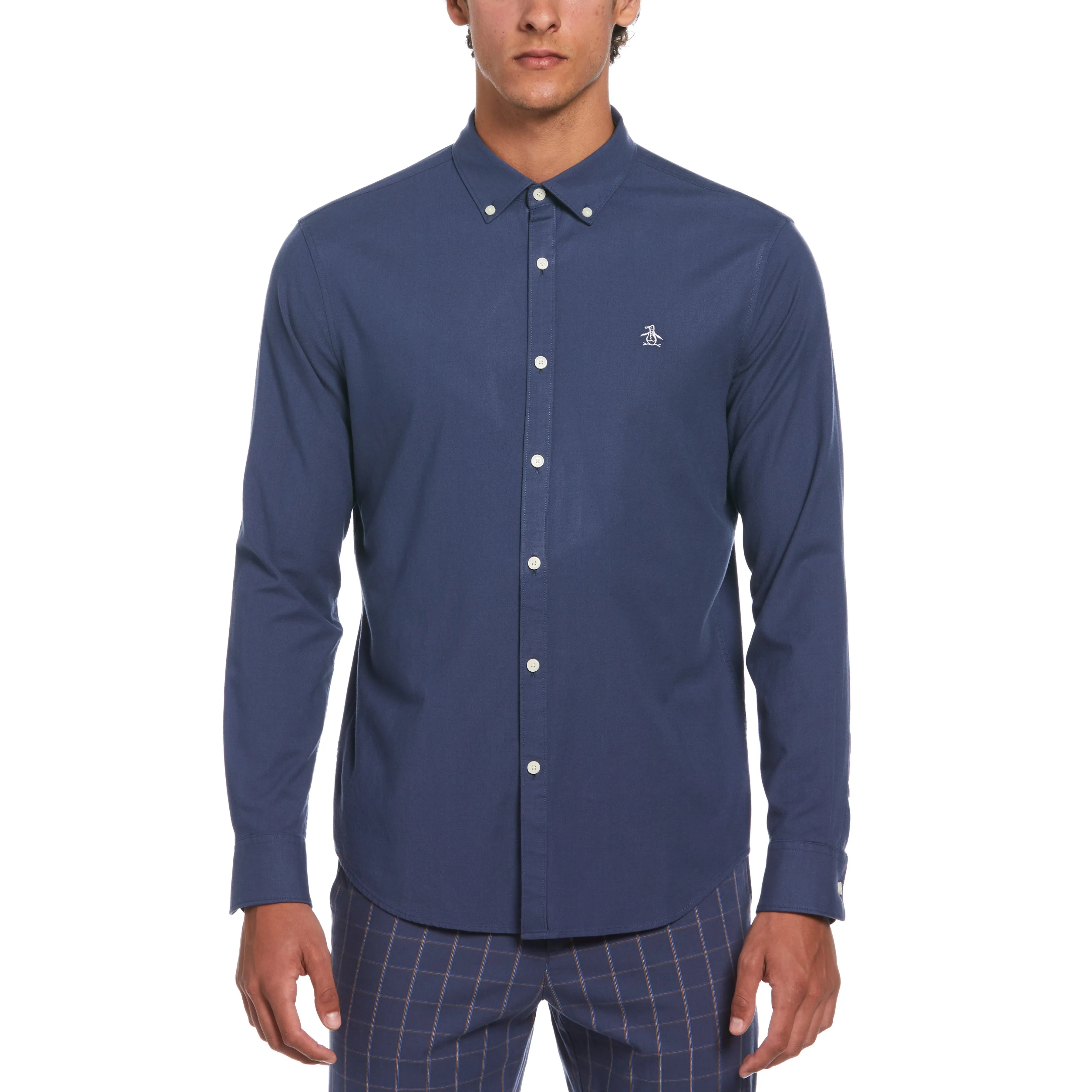 EcoVero Oxford Stretch Long Sleeve Shirt sold by Original Penguin