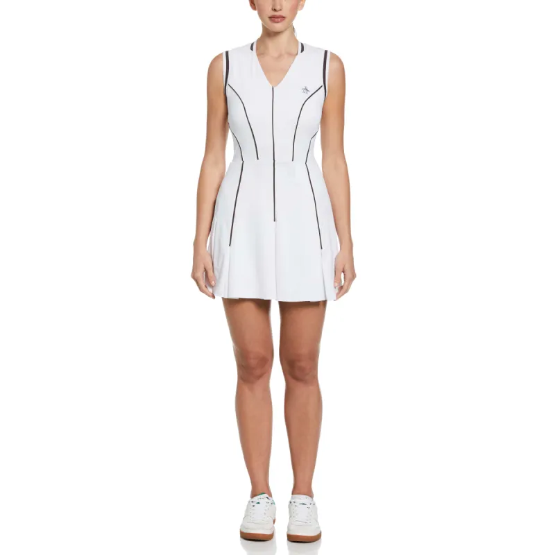 Women's V-Neck Sleeveless White Tennis Dress sold by Original Penguin