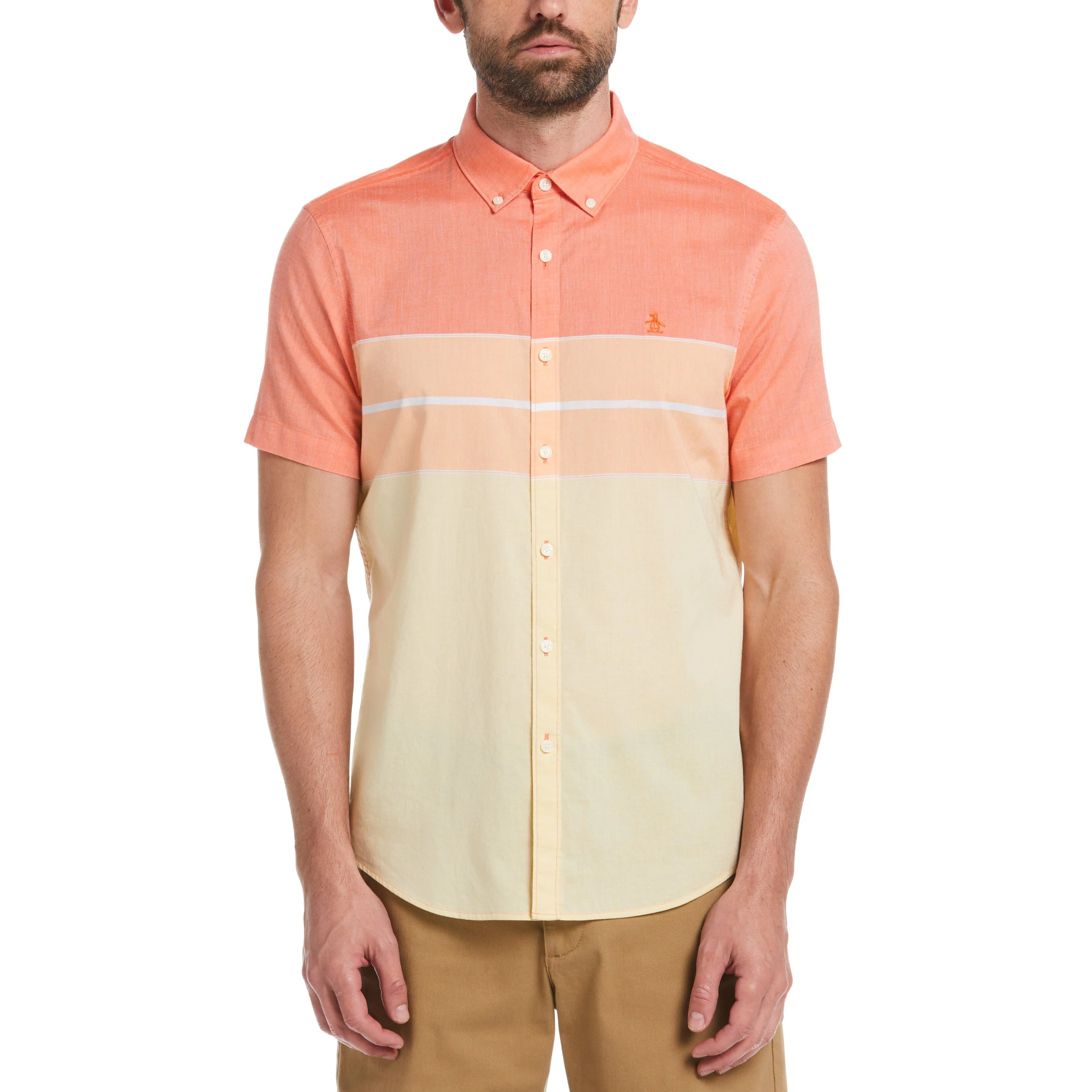 Lawn Stretch Colorblock Stripe Shirt sold by Original Penguin