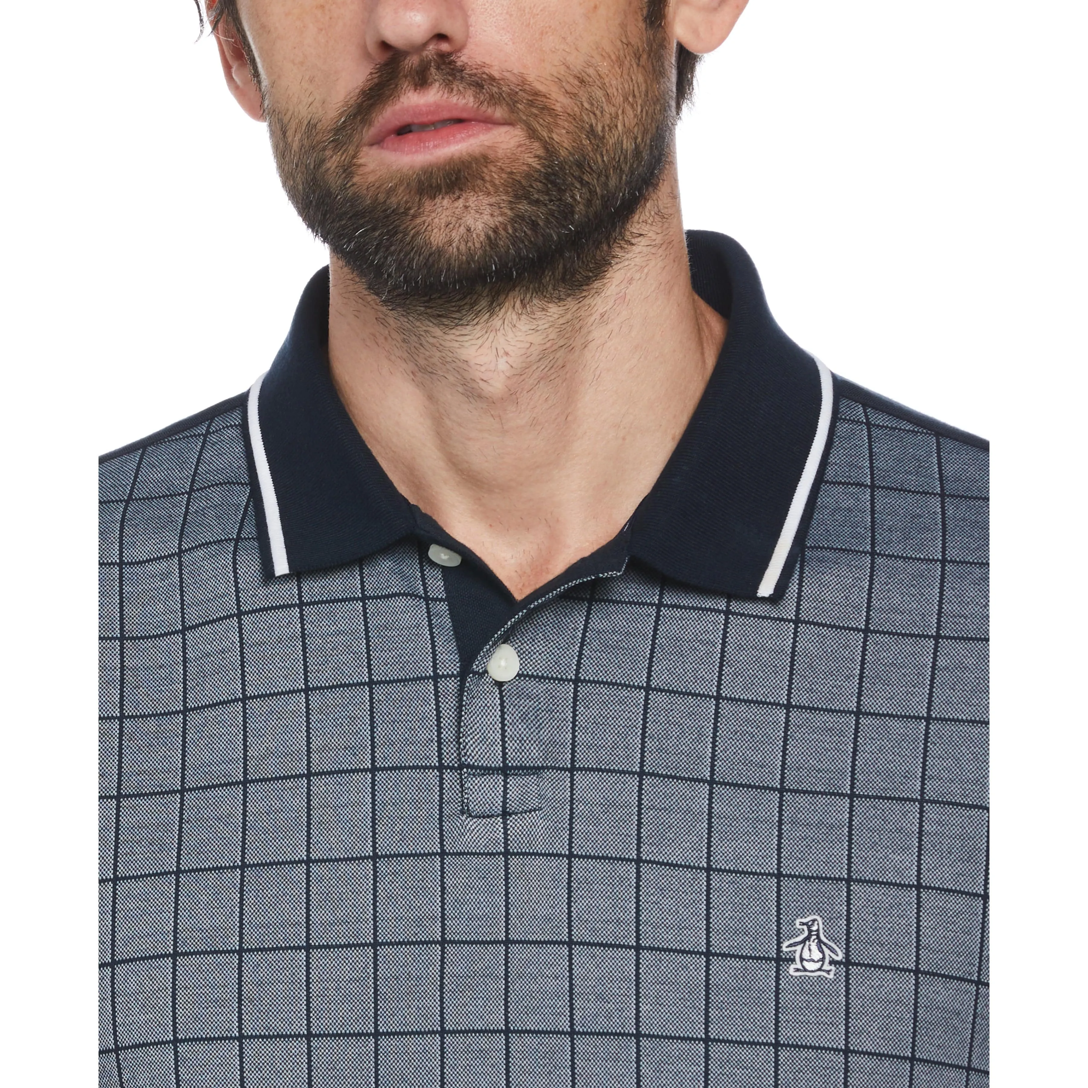 Pique Jacquard Check Polo sold by Original Penguin product image thumbnail 3