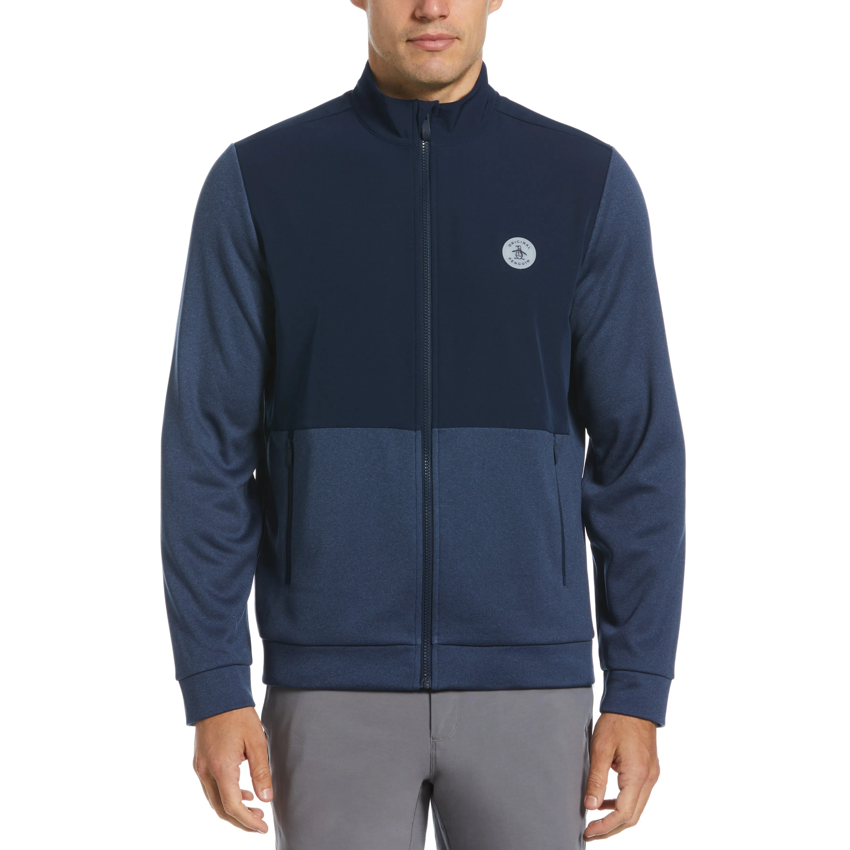 Color Block Fleece Full Zip Golf Jacket sold by Original Penguin