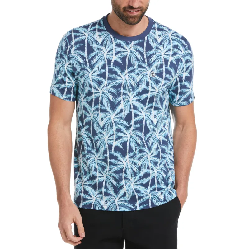 Cotton Jersey All-Over Palm Print Tee sold by Original Penguin