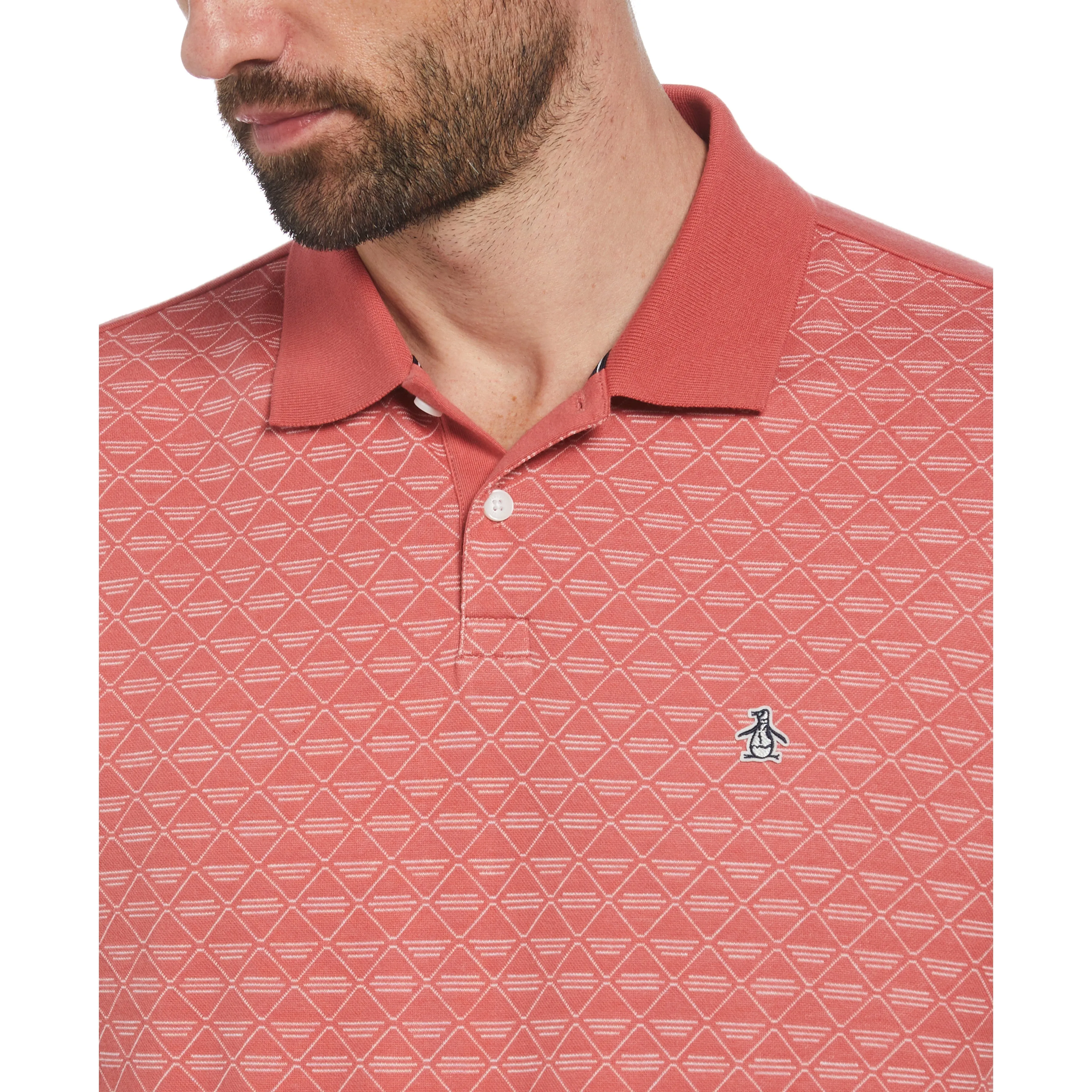 Diamond Jacquard Front Polo sold by Original Penguin product image thumbnail 3