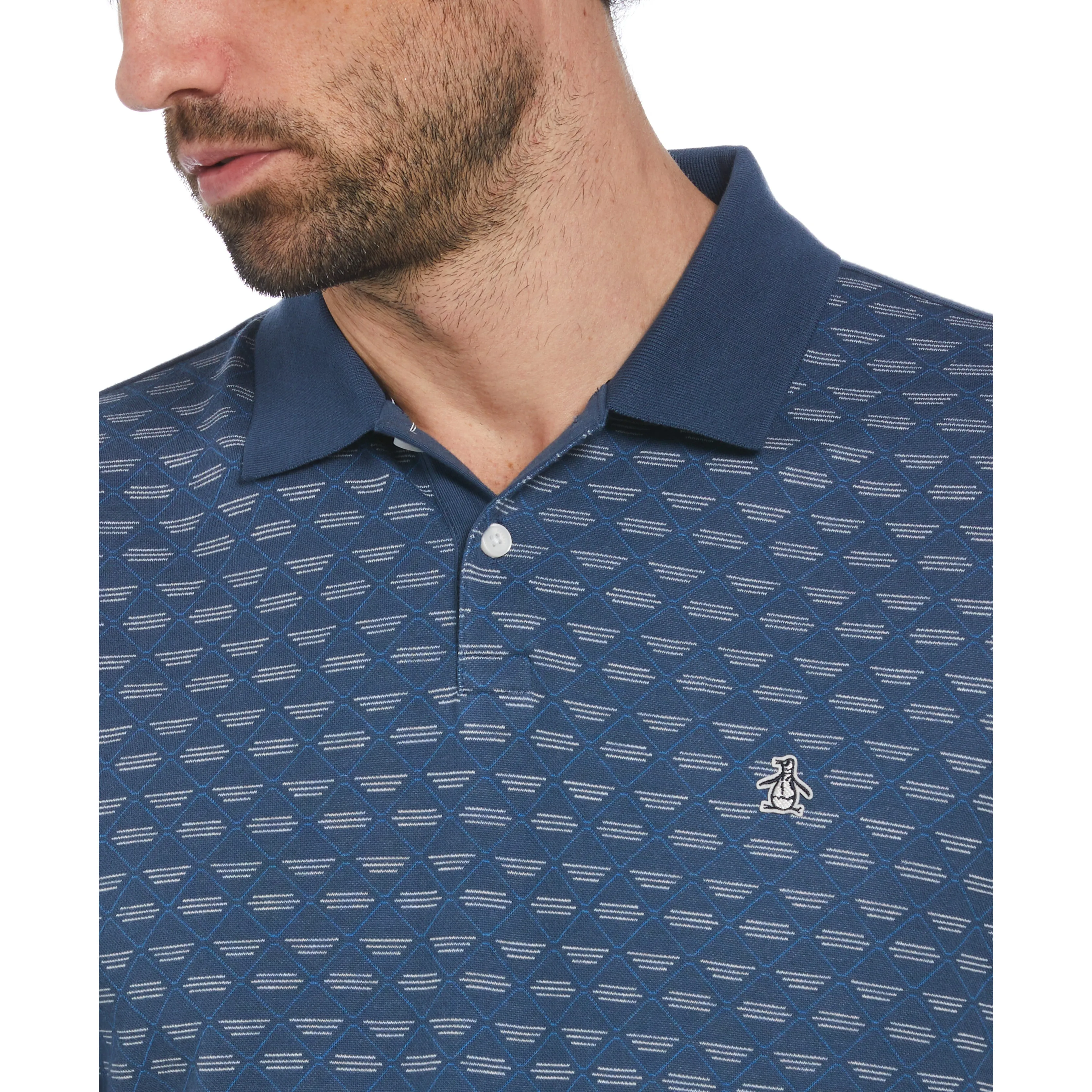 Diamond Jacquard Front Polo sold by Original Penguin product image thumbnail 3