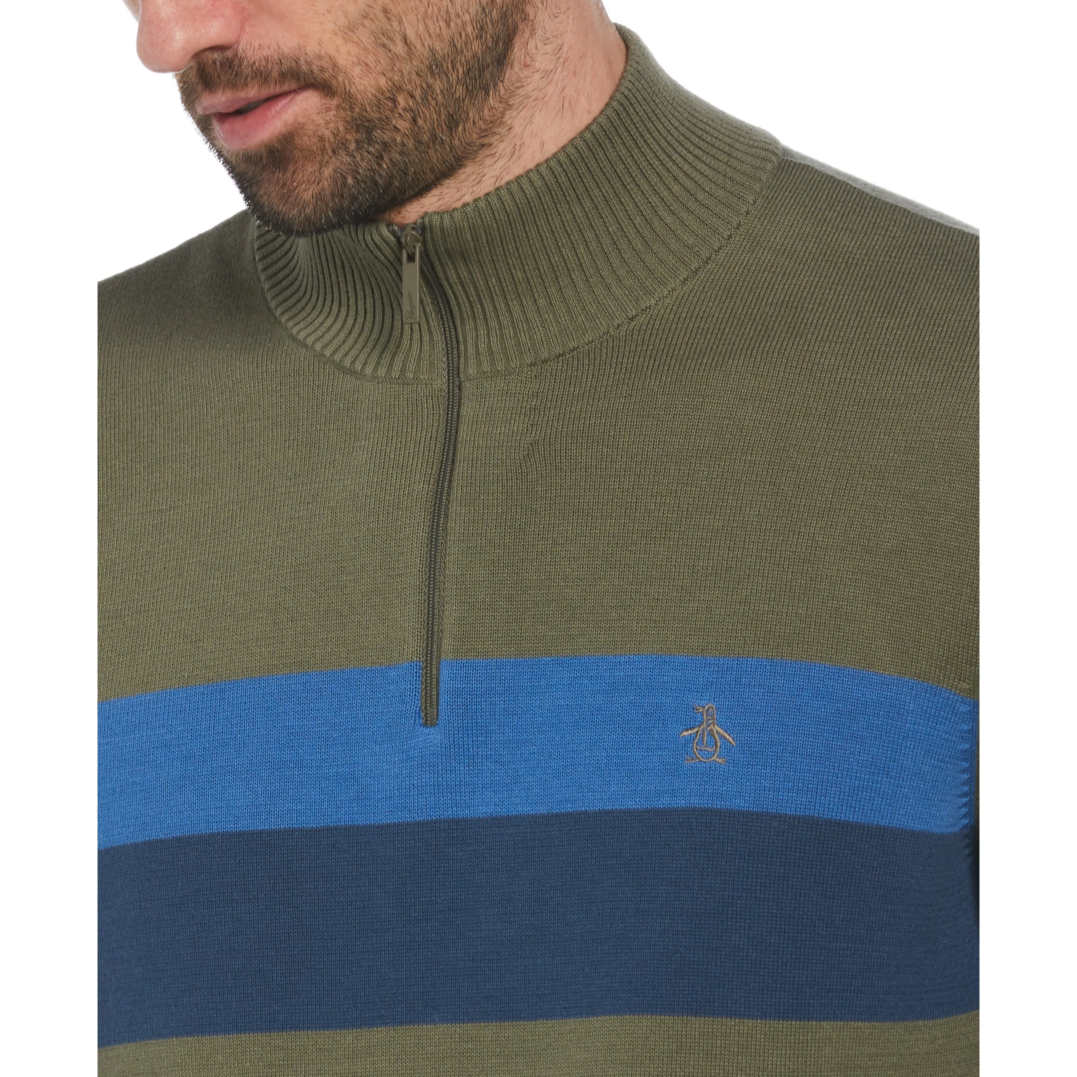 Color Block Quarter Zip Sweater sold by Original Penguin product image thumbnail 3