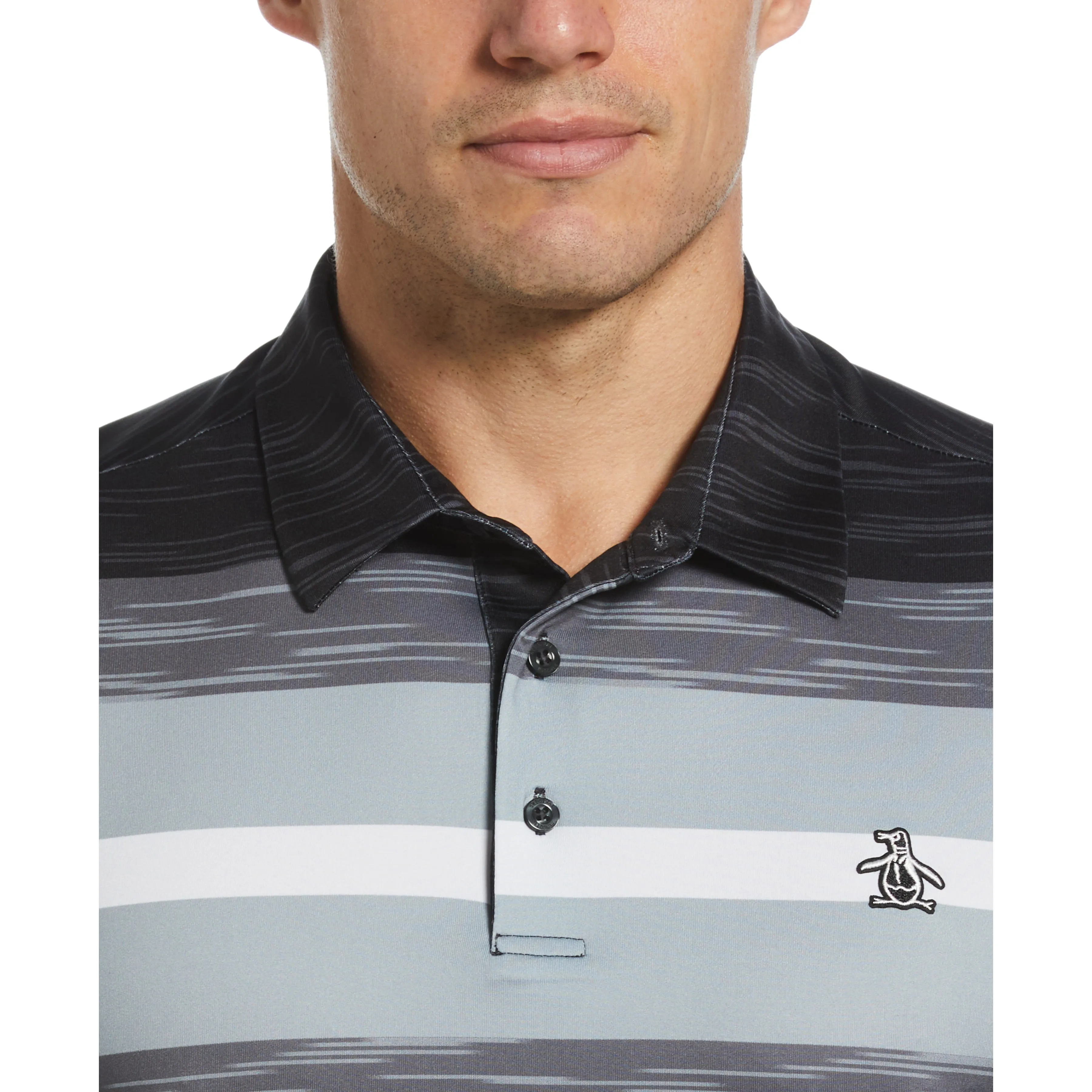 Color Block Engineered Marl Stripe Golf Polo sold by Original Penguin product image thumbnail 3