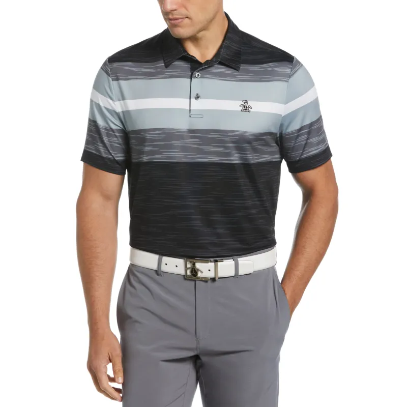 Color Block Engineered Marl Stripe Golf Polo sold by Original Penguin