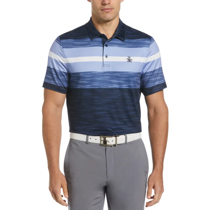 Color Block Engineered Marl Stripe Golf Polo sold by Original Penguin