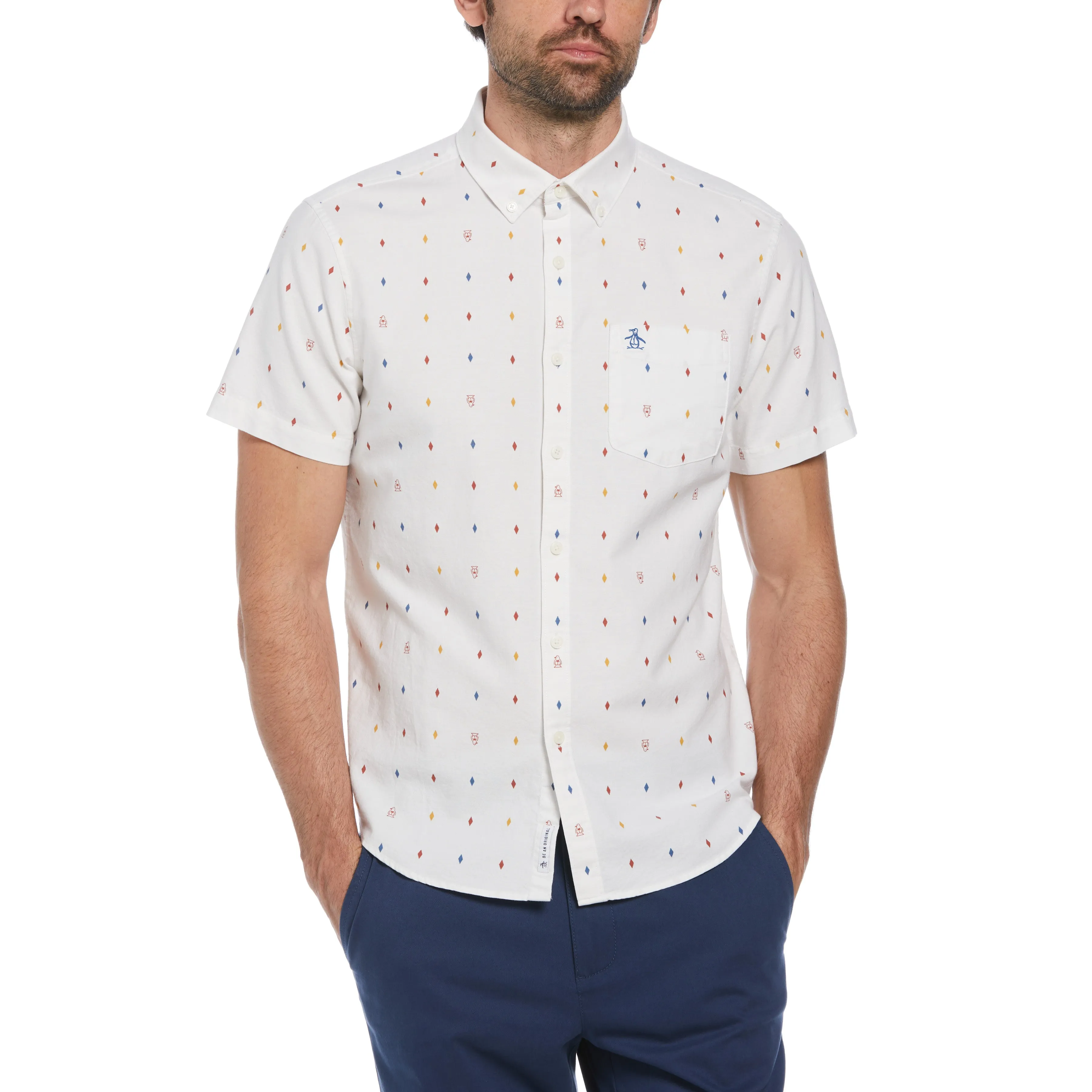 EcoVero™ Blend Diamond Pete Print Shirt sold by Original Penguin